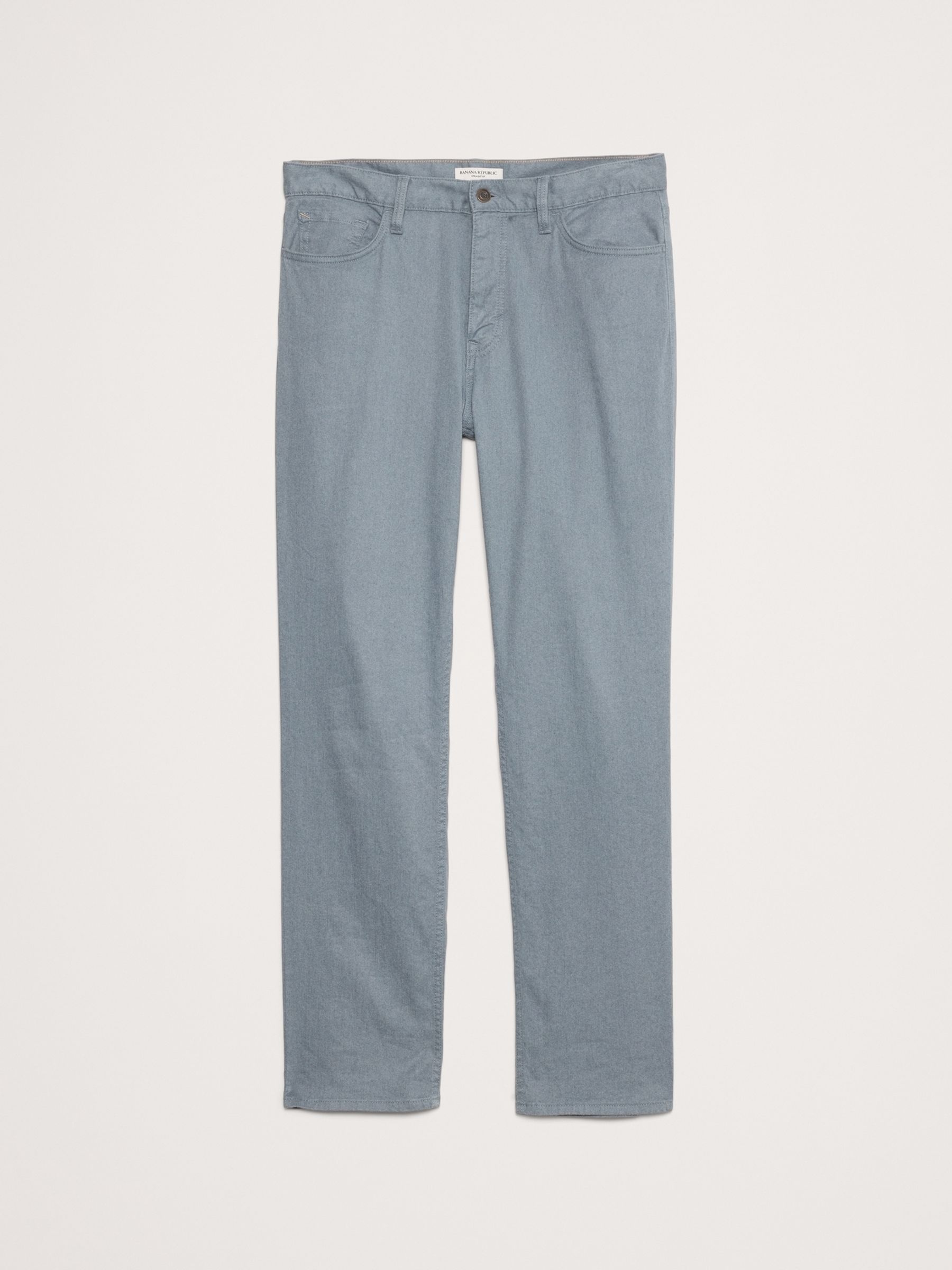Banana Republic Blue Straight Linen-Cotton Traveler trousers - Image 4 of 4