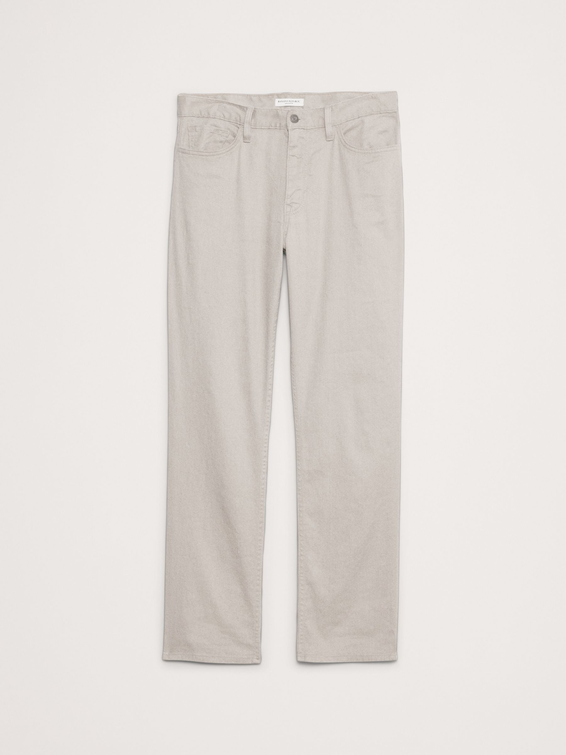 Banana Republic Cream Straight Linen-Cotton Traveler trousers - Image 1 of 4