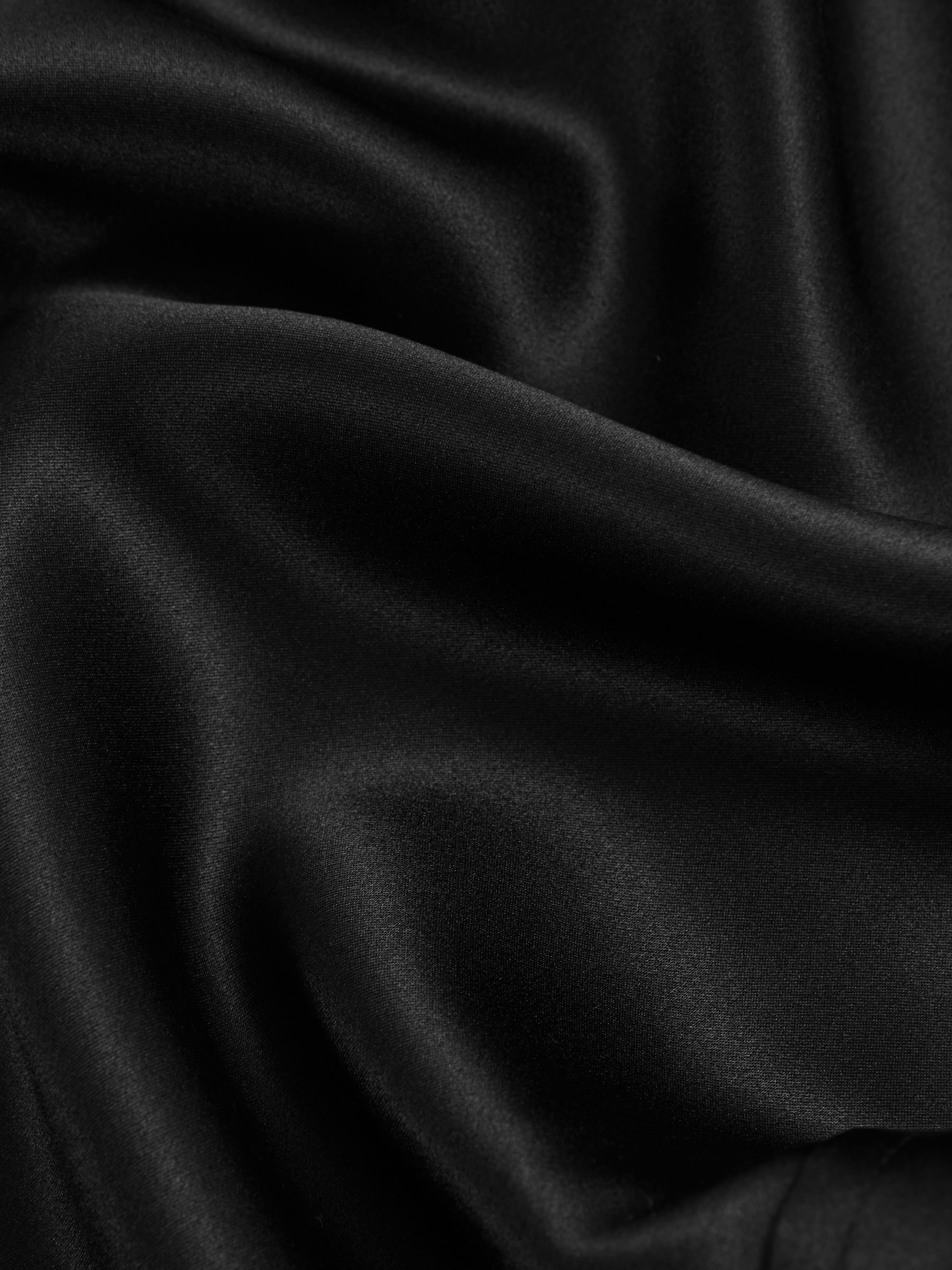 Silk-Satin Concealed-Placket Shirt in Black - Image 6 of 6