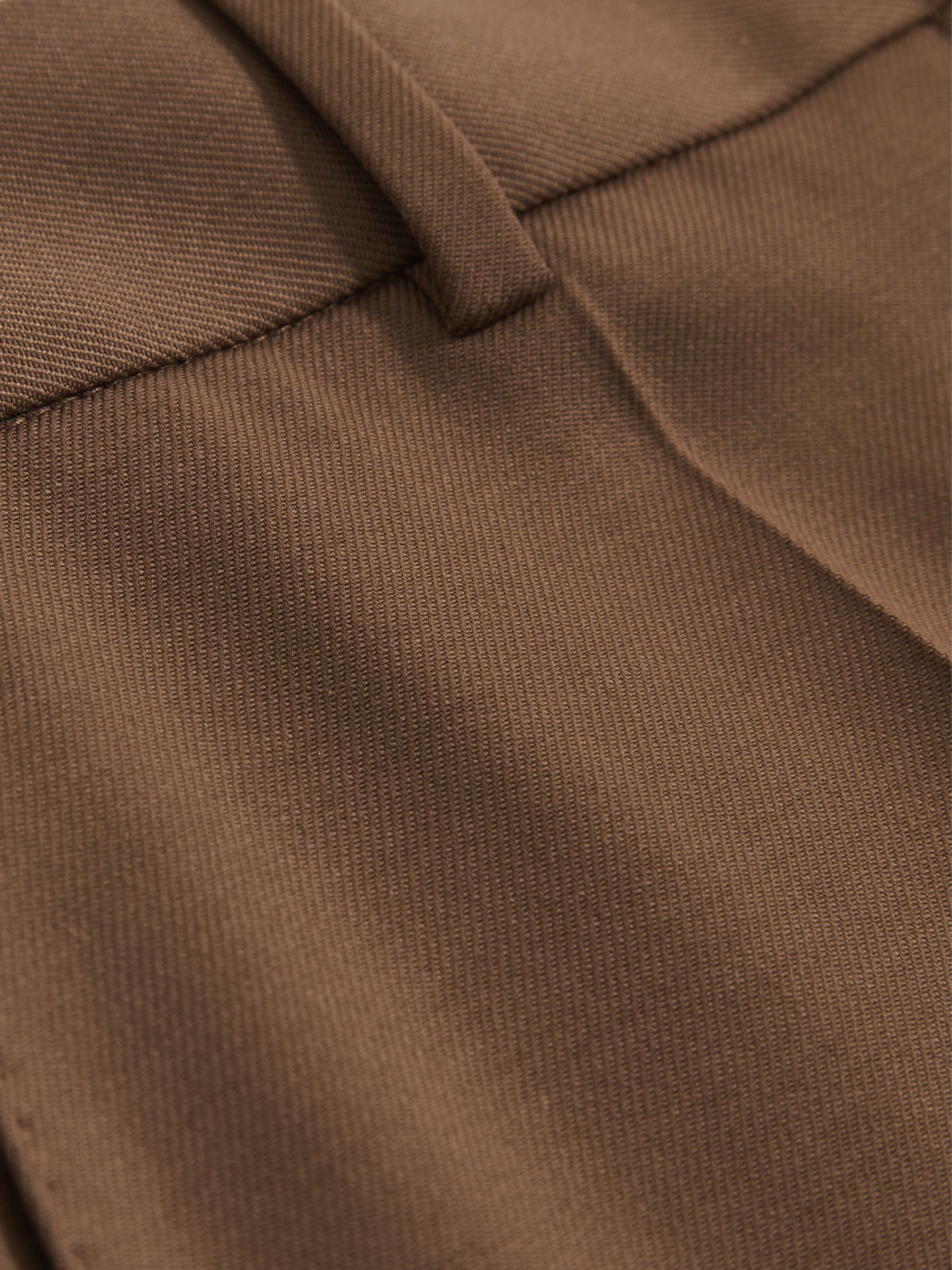Petite Wool-Blend Wide-Leg Suit Trousers in Tan - image 4