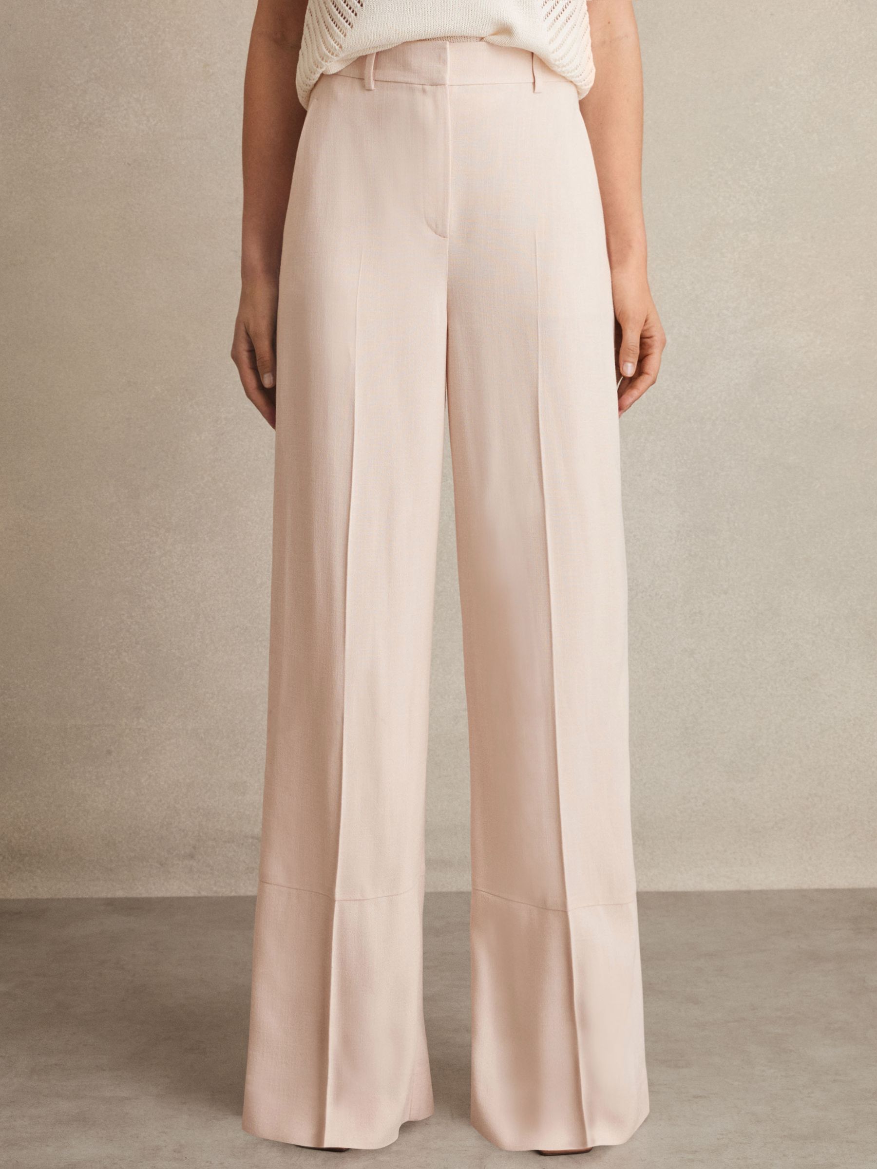 Wide-Leg Suit Trousers in Pink - image 3