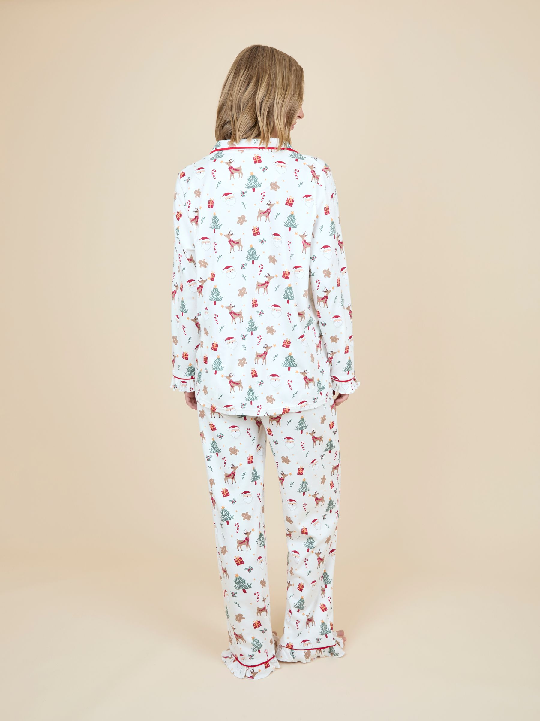 Cream Women's Christmas Pyjama Set - Image 2 of 5