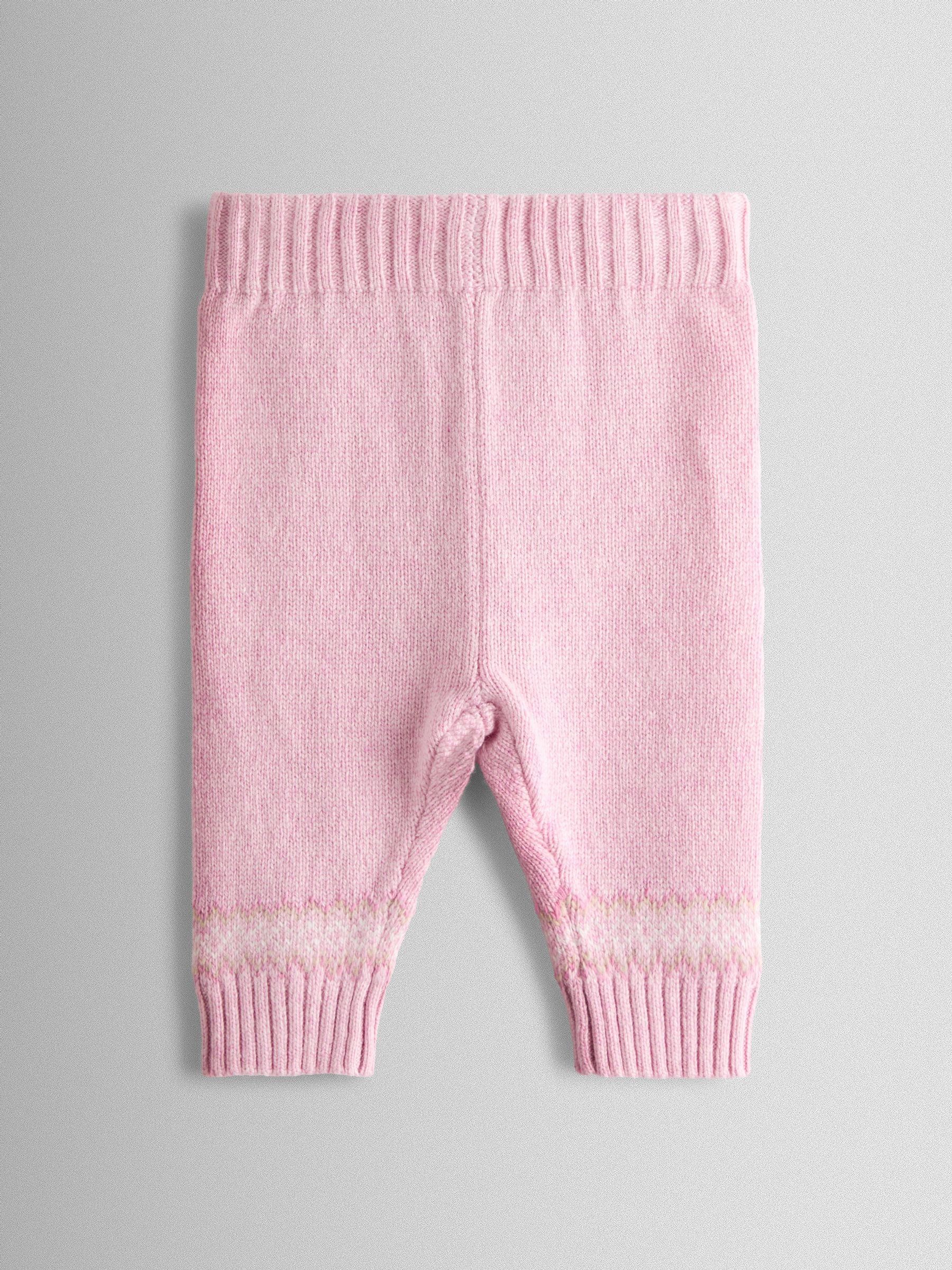 Pink Fair isle Knit Cardigan & Bottom Set - Image 5 of 6