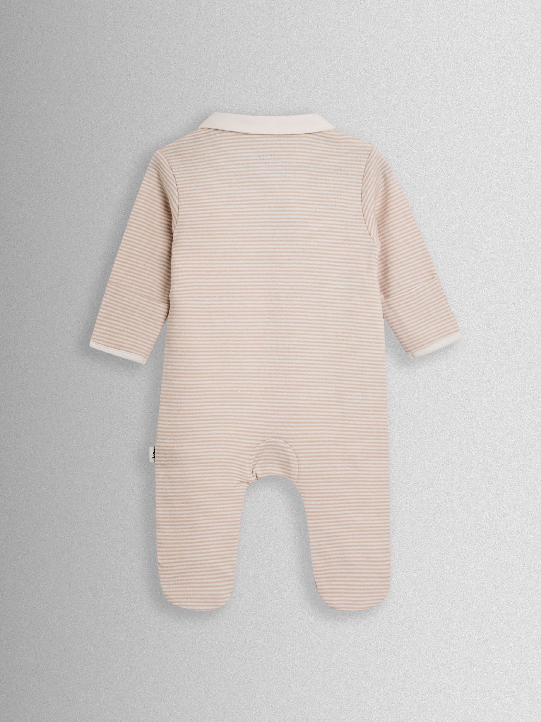 Neutral Stripe 'I Love My Daddy' Sleepsuit - Image 4 of 4