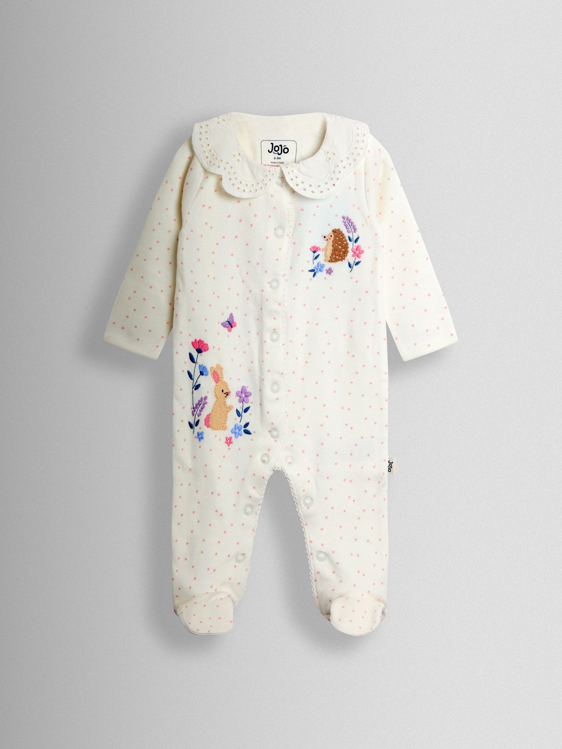 Cream Sleepsuit - Image 1 of 4 Cream Sleepsuit - Image 1 of 4