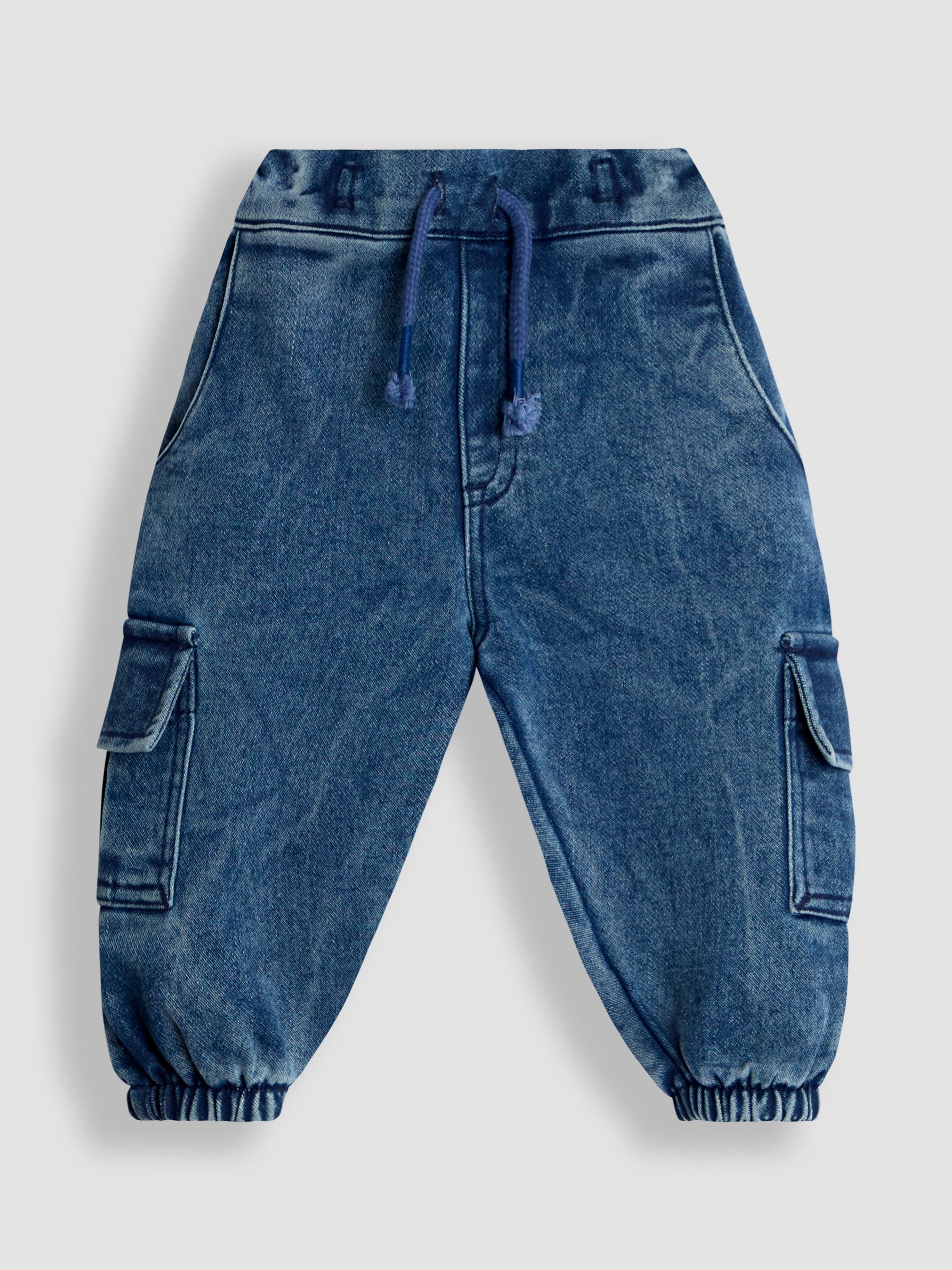 Denim Blue Cargo Trousers - Image 1 of 4