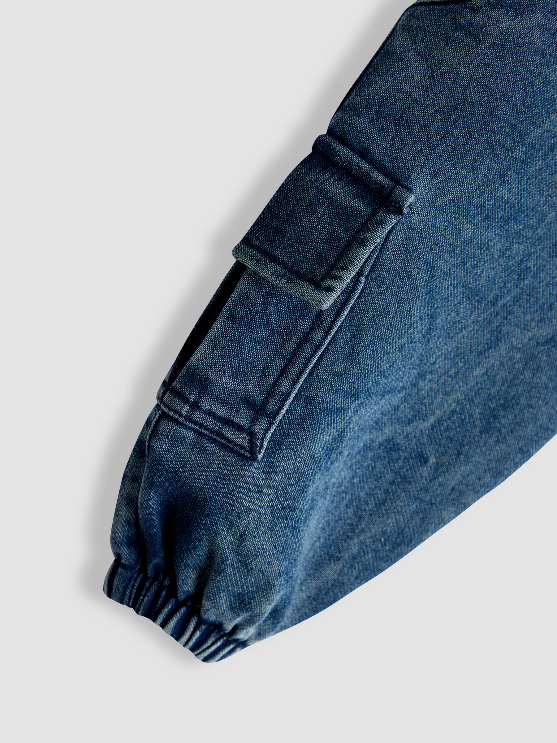 Denim Blue Cargo Trousers - Image 3 of 4