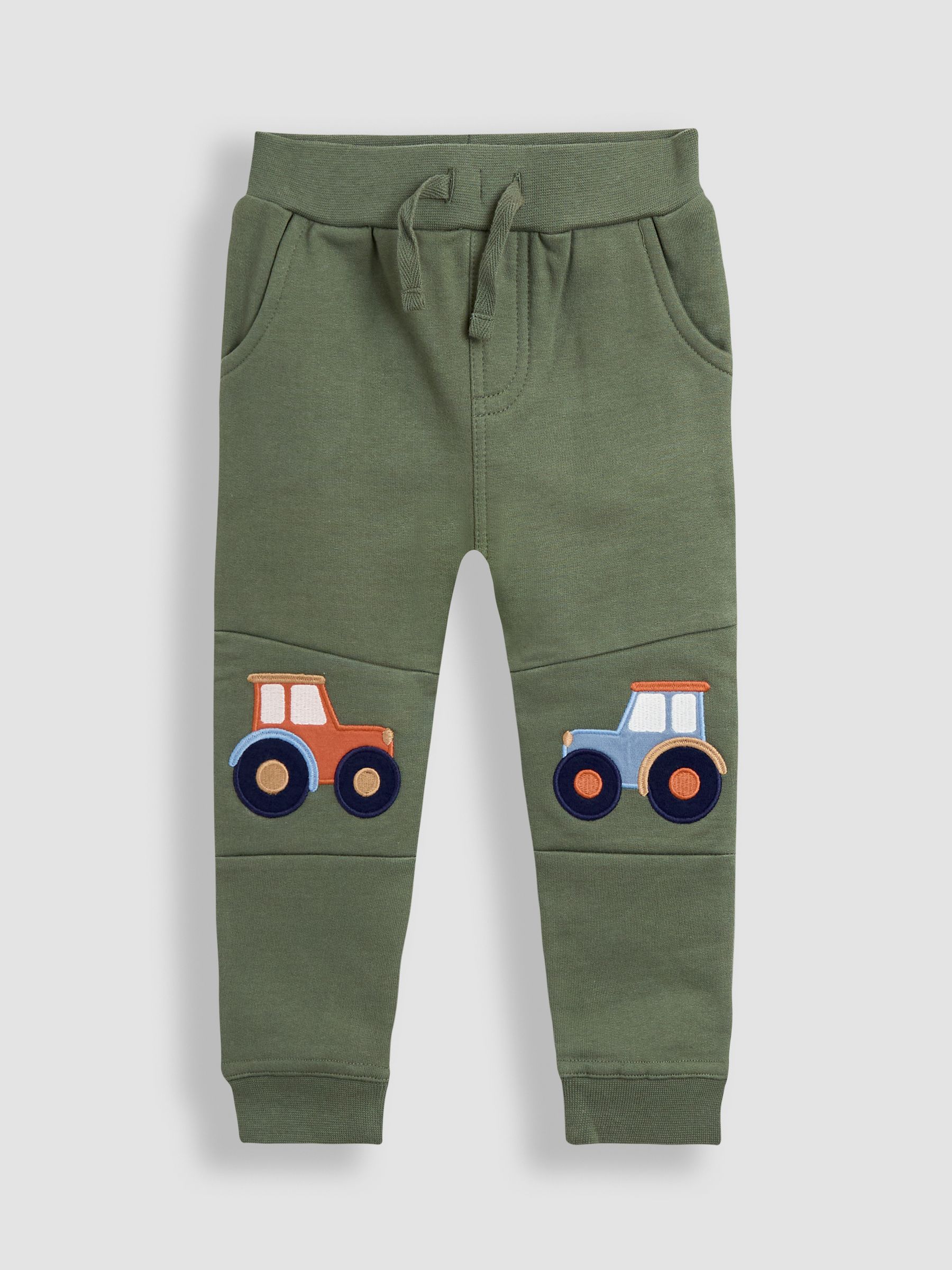 Green 2-Pack Appliqué Knee & Plain Joggers - Image 2 of 6