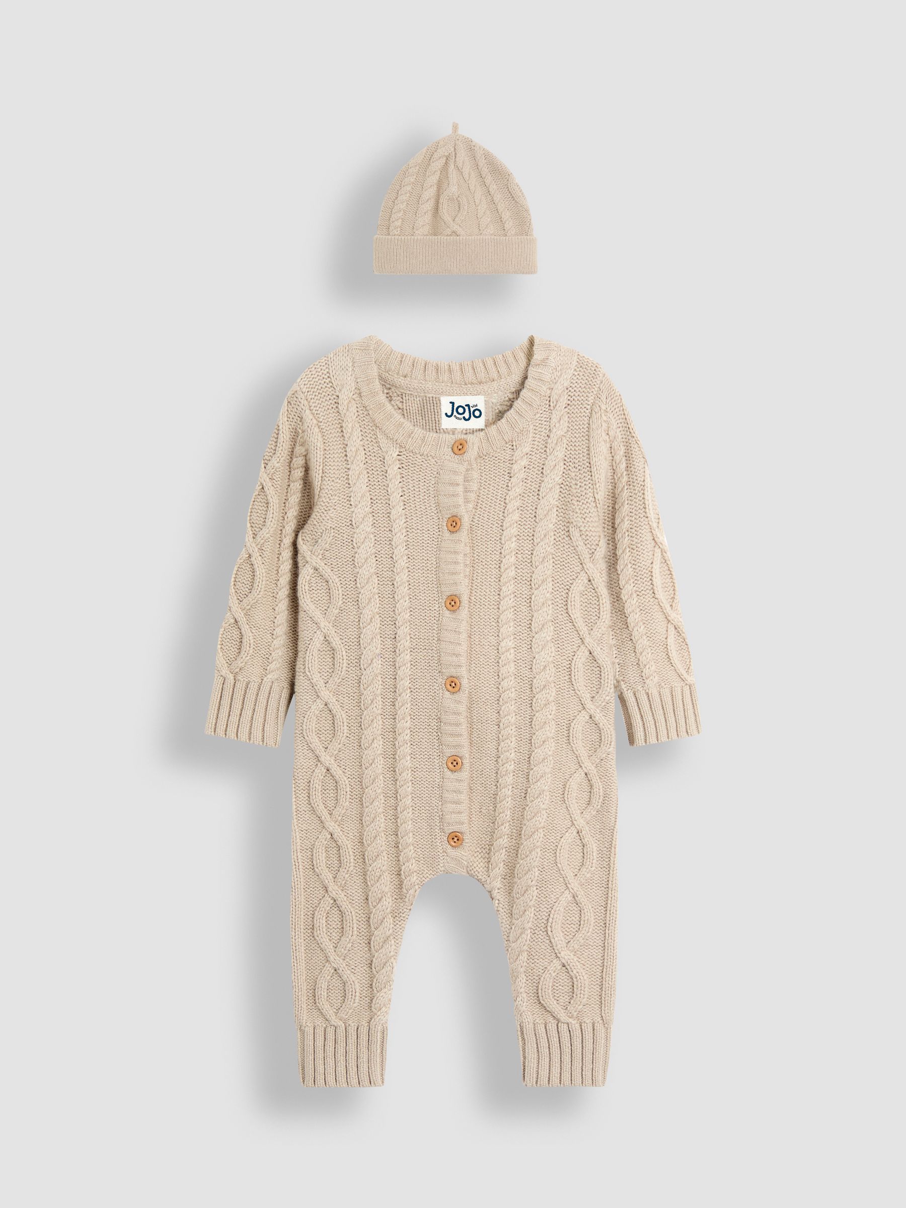 Natural Cable Knit All-In-One With Hat - Image 5 of 10