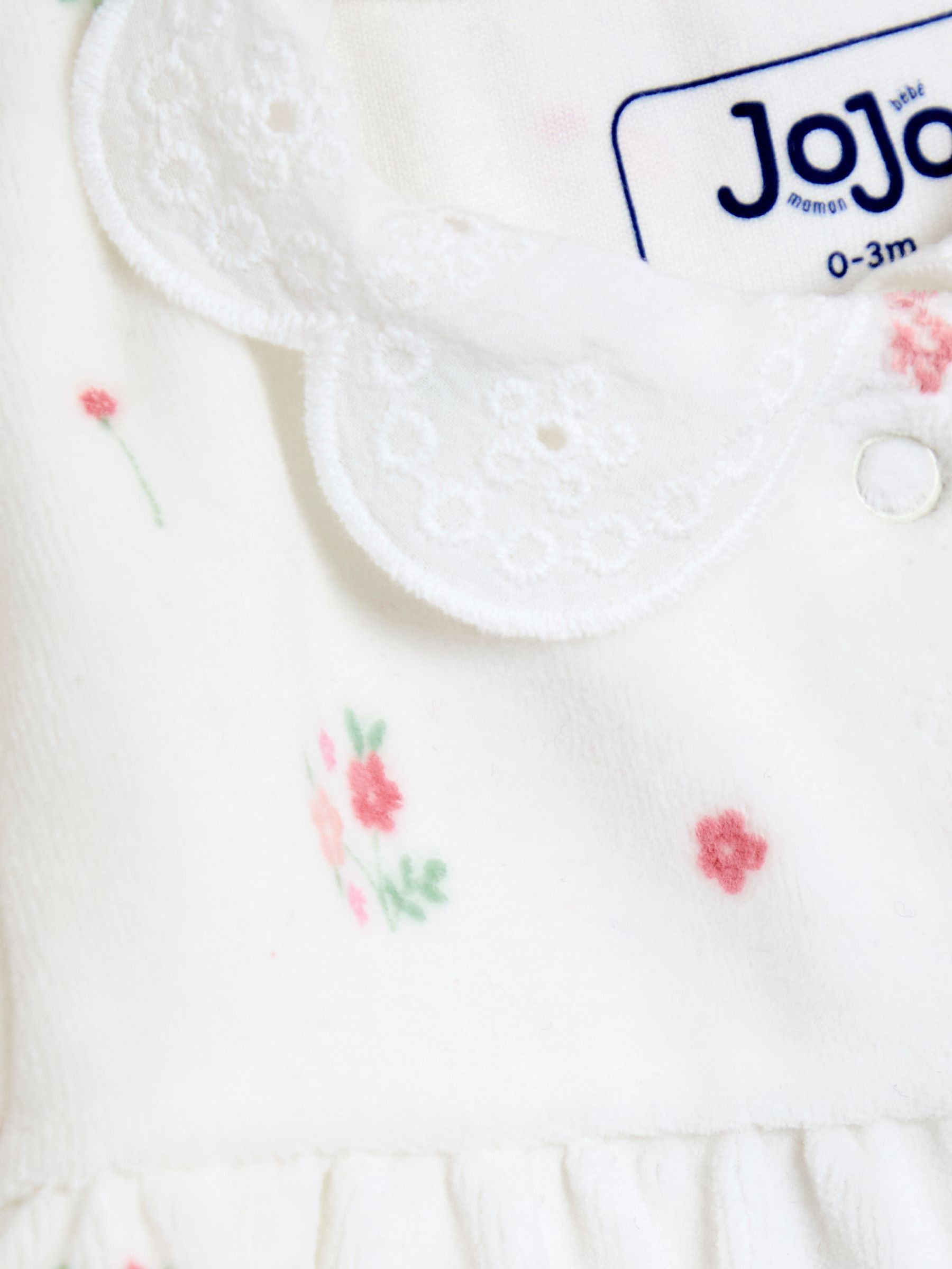 Cream Ditsy Floral Velour Collared All-In-One - Image 3 of 3