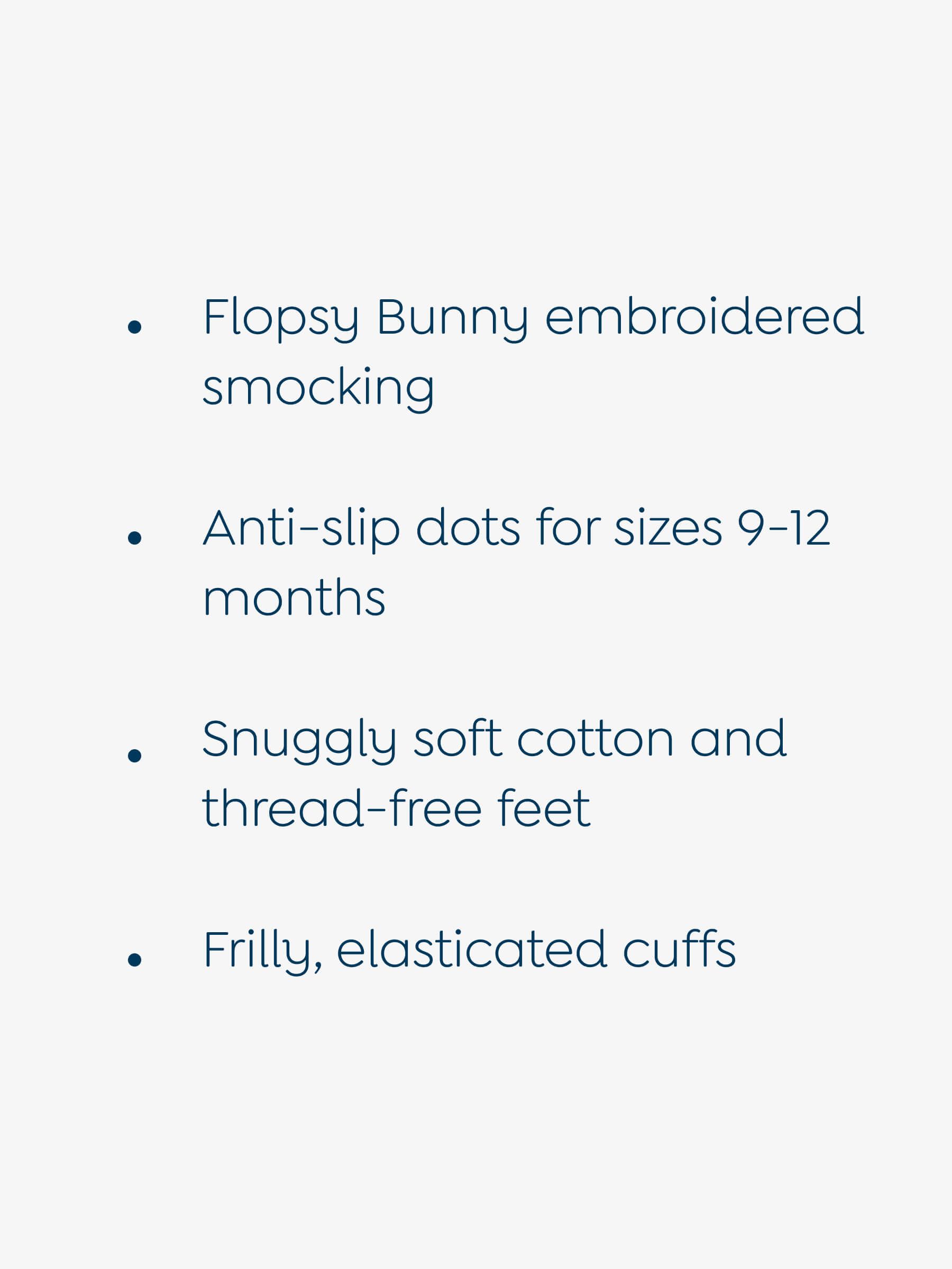 Pink Ditsy Floral Flopsy Smocked Collared Sleepsuit - Image 4 of 5