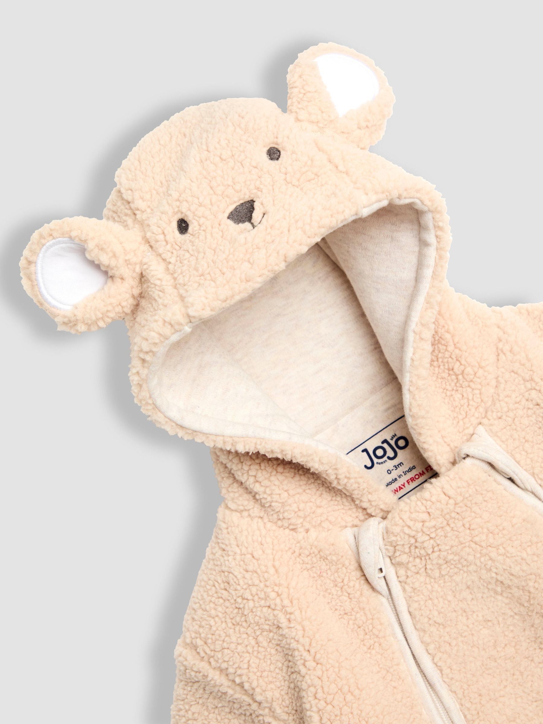 Brown Bear Cosy Borg Character Pramsuit - Image 3 of 4