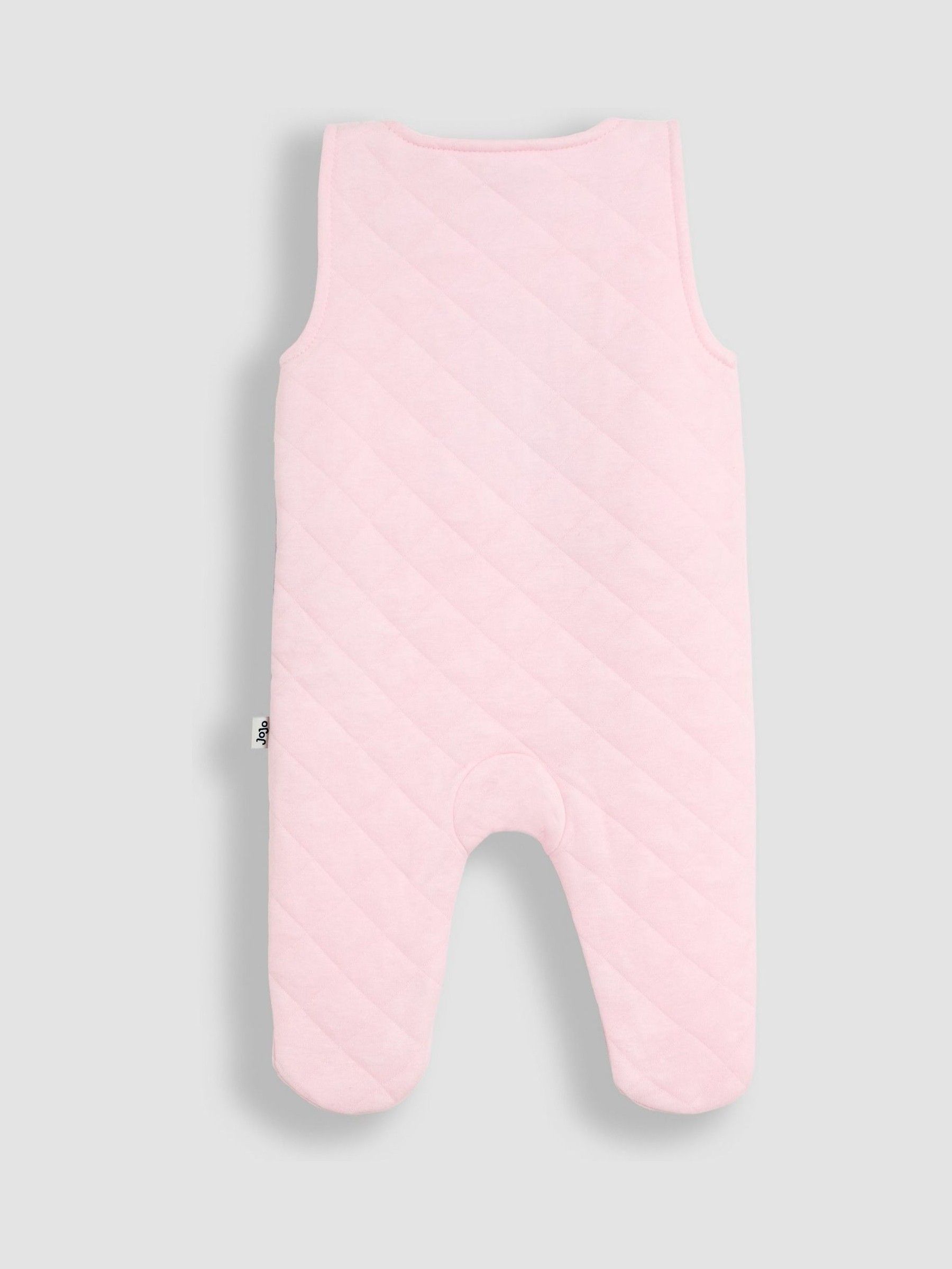 Pale Pink Flopsy Quilted 2-Piece Dungaree Set - Image 3 of 6
