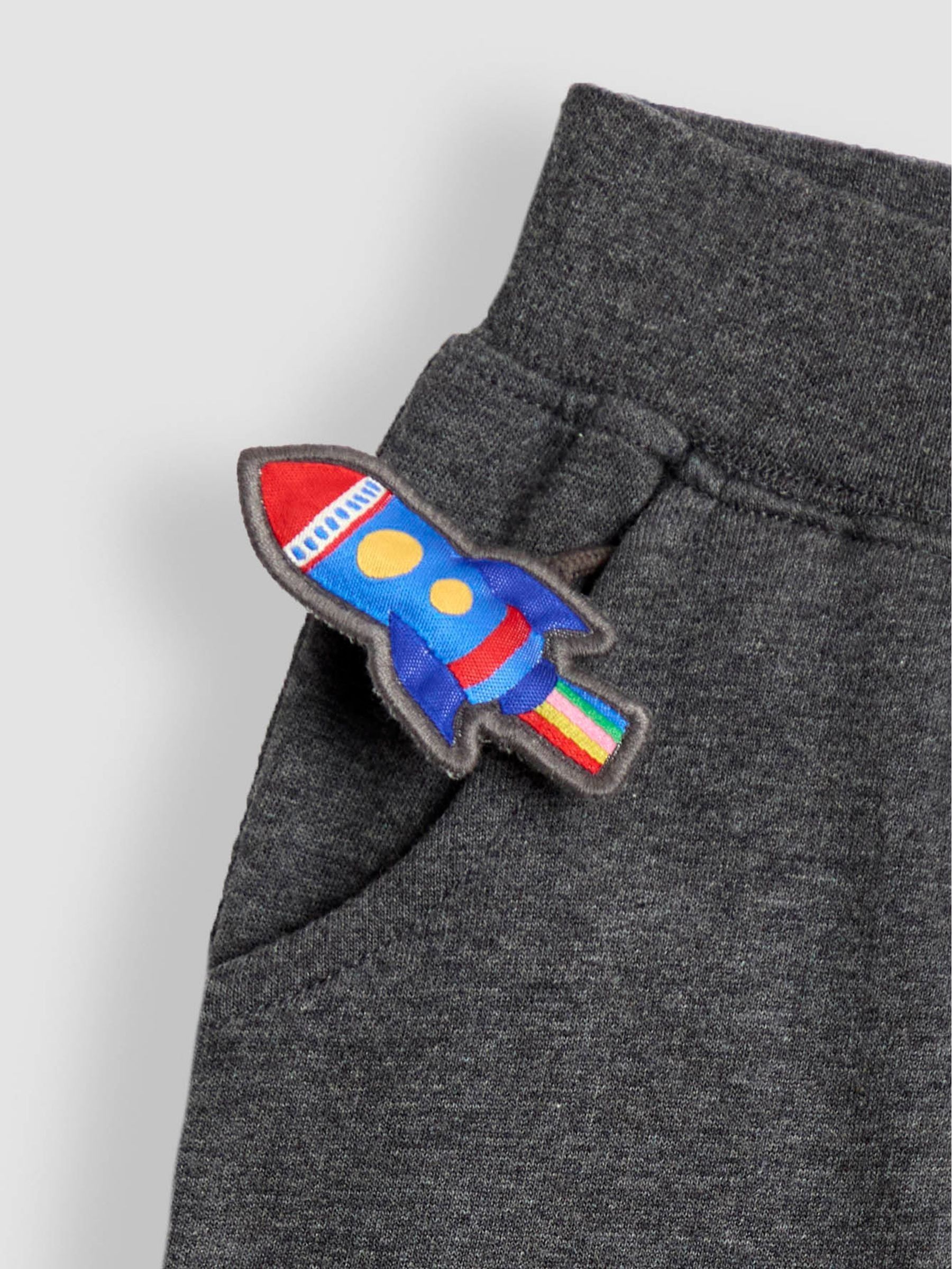 Charcoal Grey Space Appliqué Joggers - Image 2 of 3