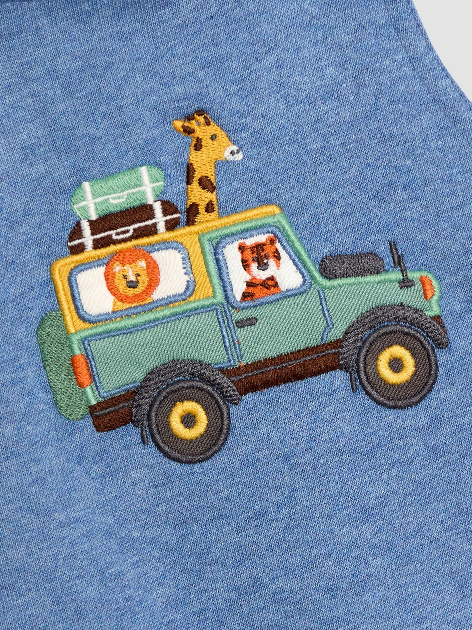 Blue Safari Truck 2-Piece Applique Dunagreee & Top Set | JoJo