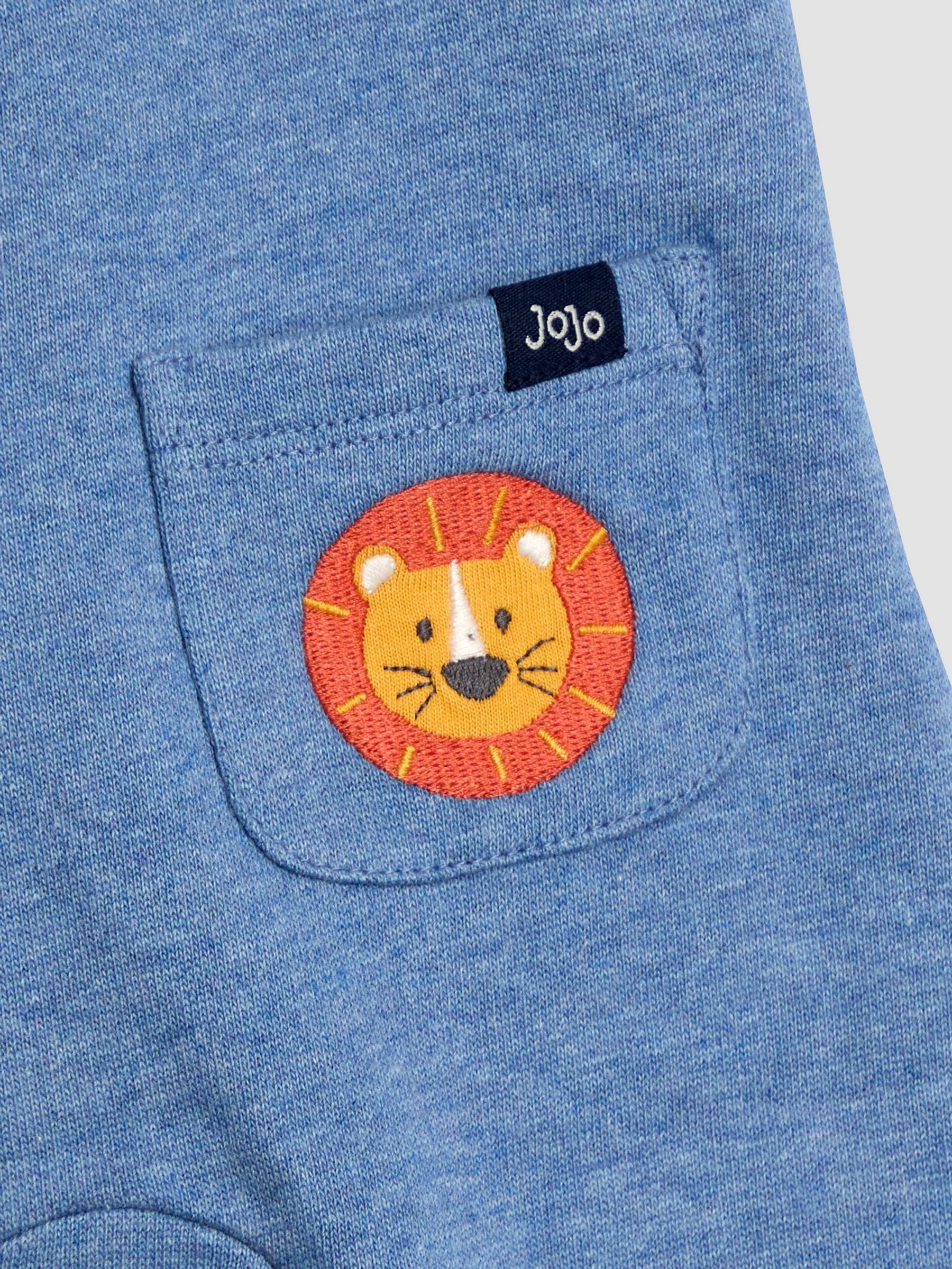 Dark Blue 2-Piece Appliqué Dungarees & Stripe Top Set - Image 7 of 7