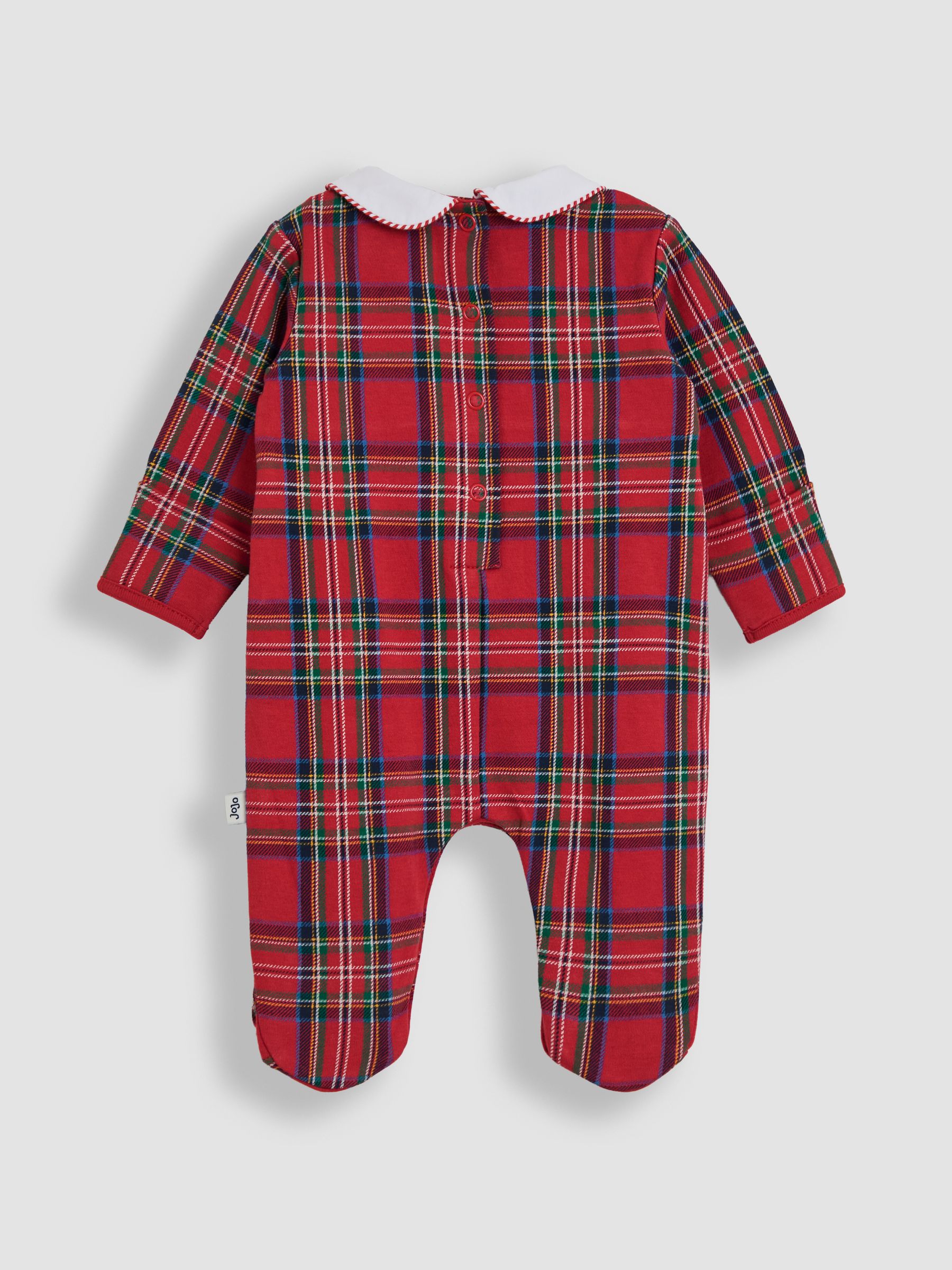 Red Tartan My First Christmas Footed Sleepsuit - Image 2 of 3