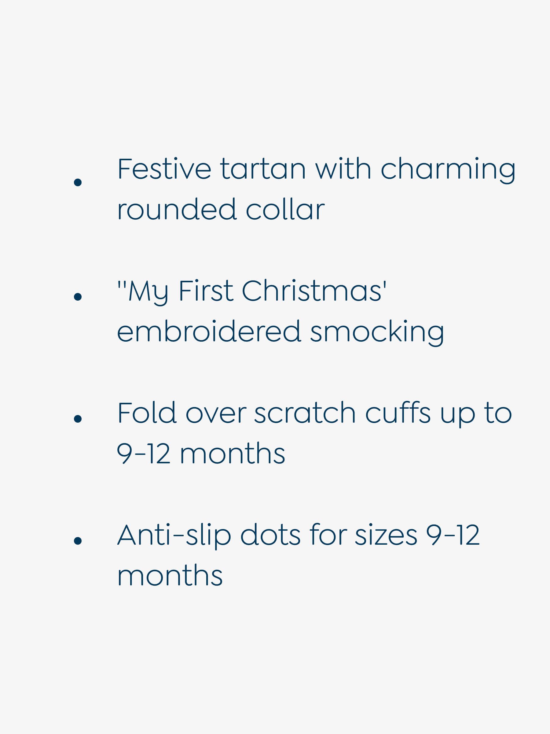Red Tartan My First Christmas Footed Sleepsuit - Image 4 of 8