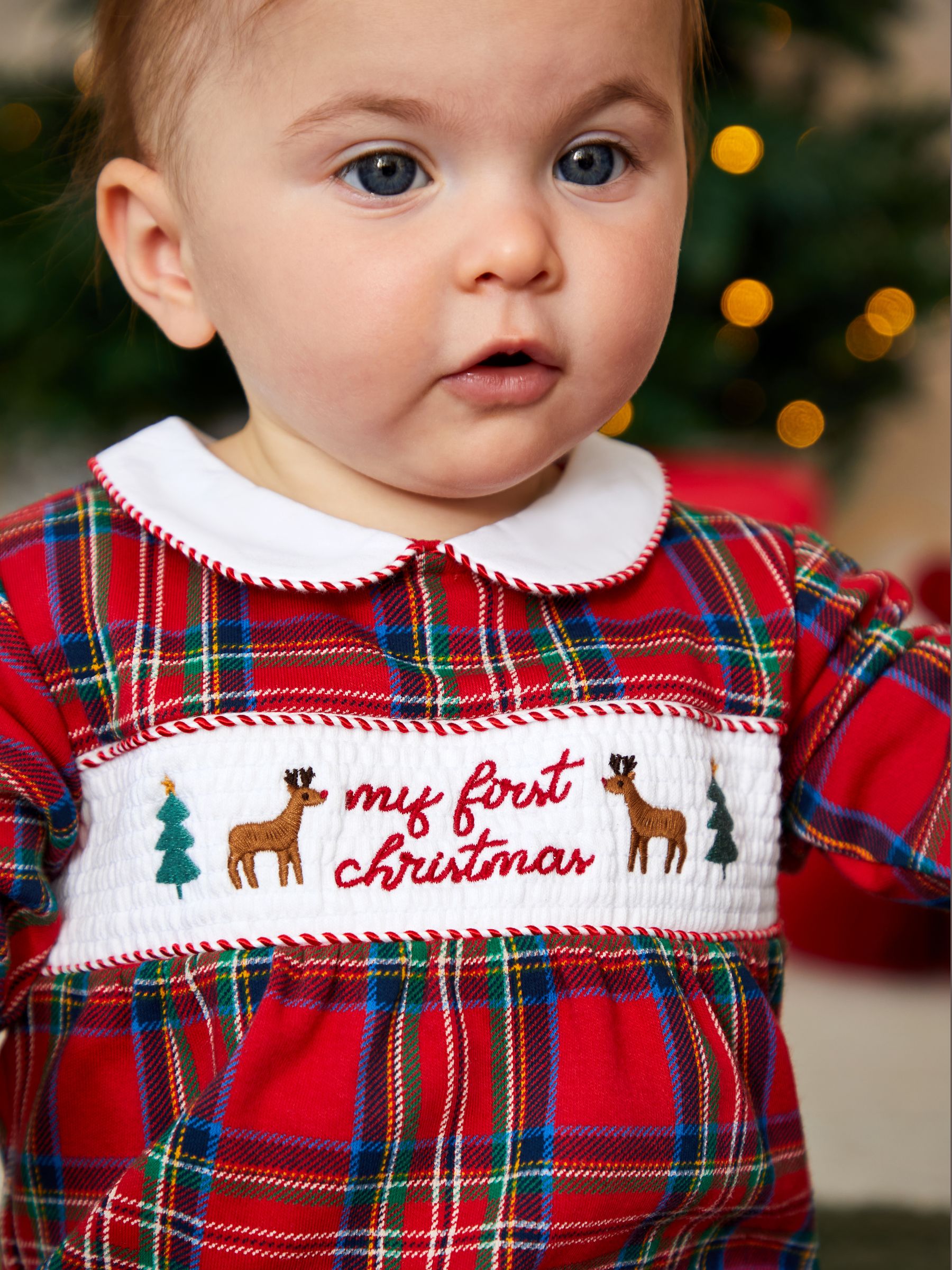 Red Tartan My First Christmas Footed Sleepsuit - Image 7 of 8