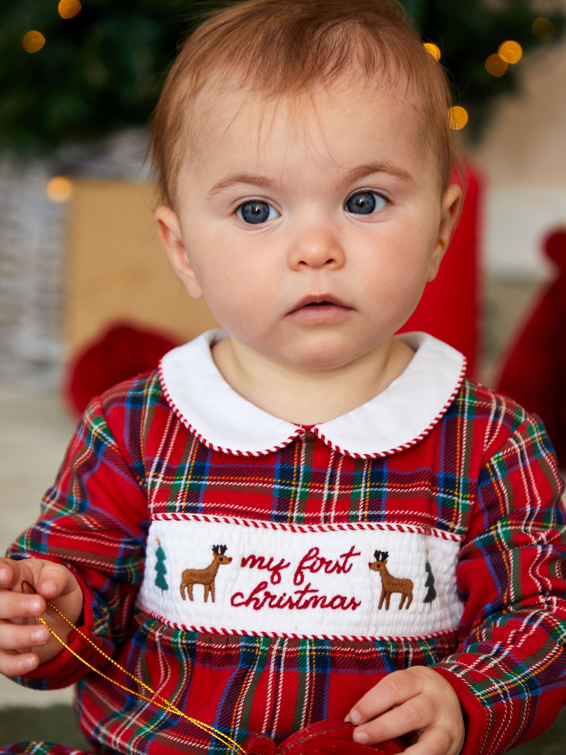 Red Tartan My First Christmas Footed Sleepsuit - Image 8 of 8
