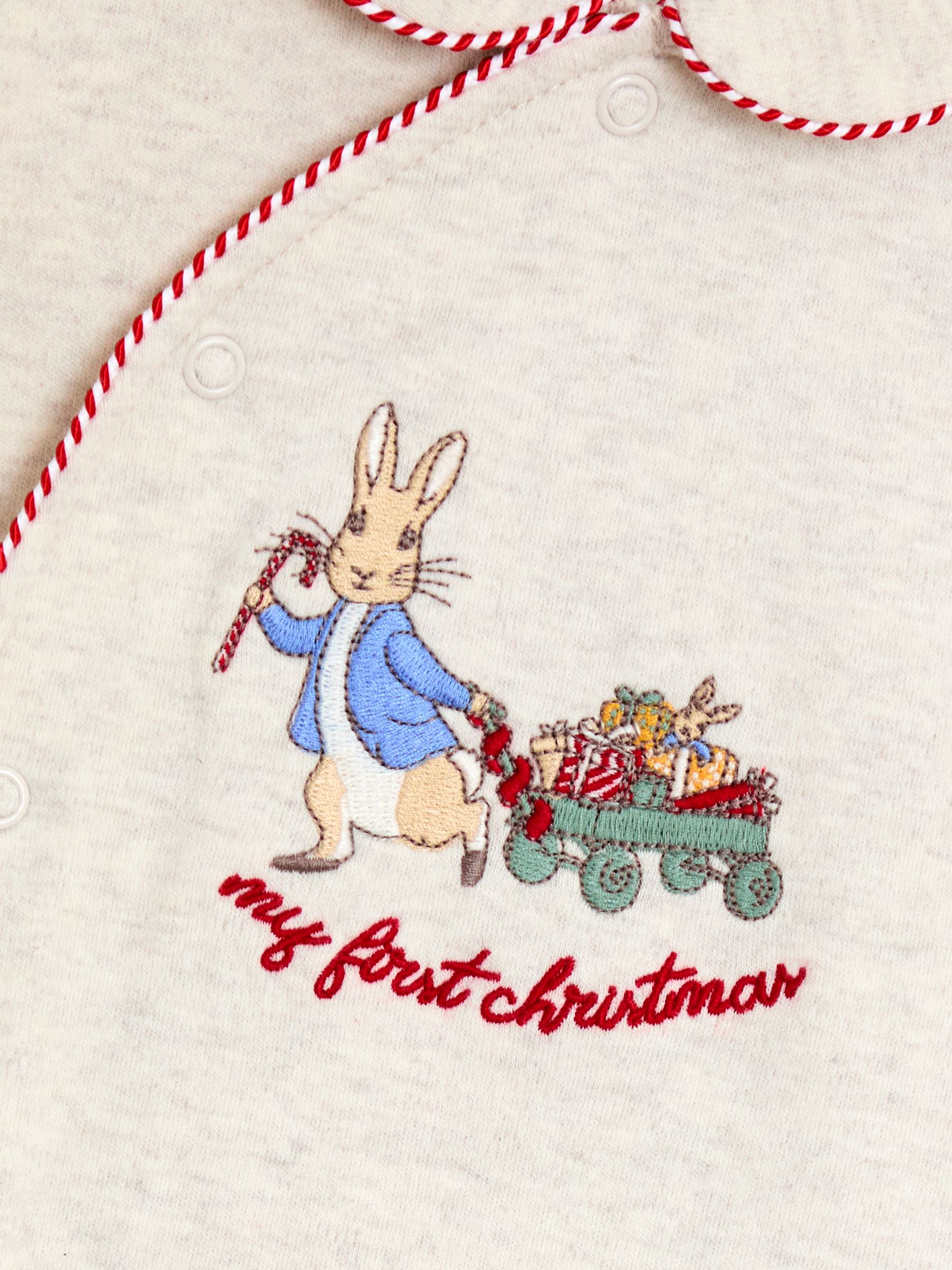 Natural Peter Rabbit My First Christmas Footed Sleepsuit - Image 3 of 3