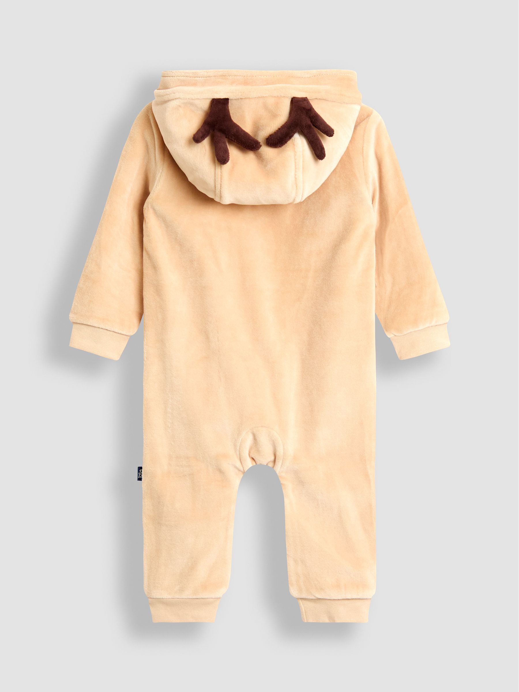 Brown Christmas Reindeer Velour All-In-One - Image 2 of 3