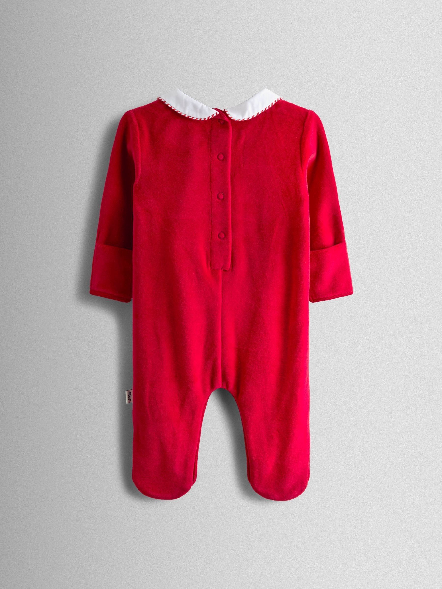 Red Peter Rabbit Christmas Velour All-In-One - Image 3 of 3