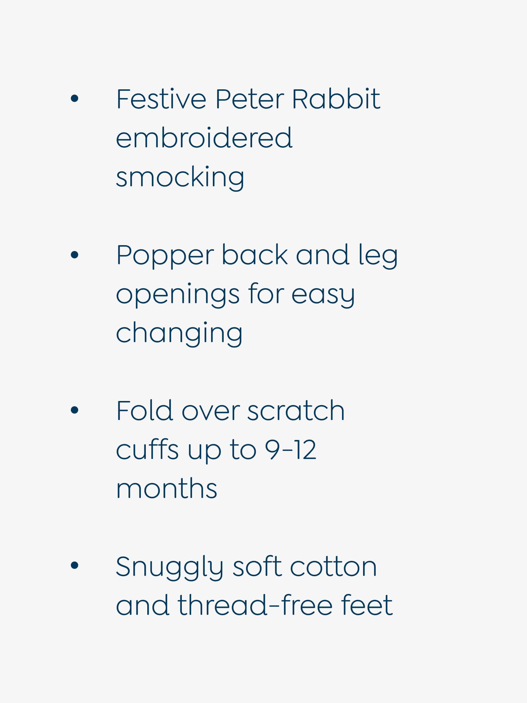 Red Peter Rabbit Christmas Velour All-In-One - Image 4 of 5