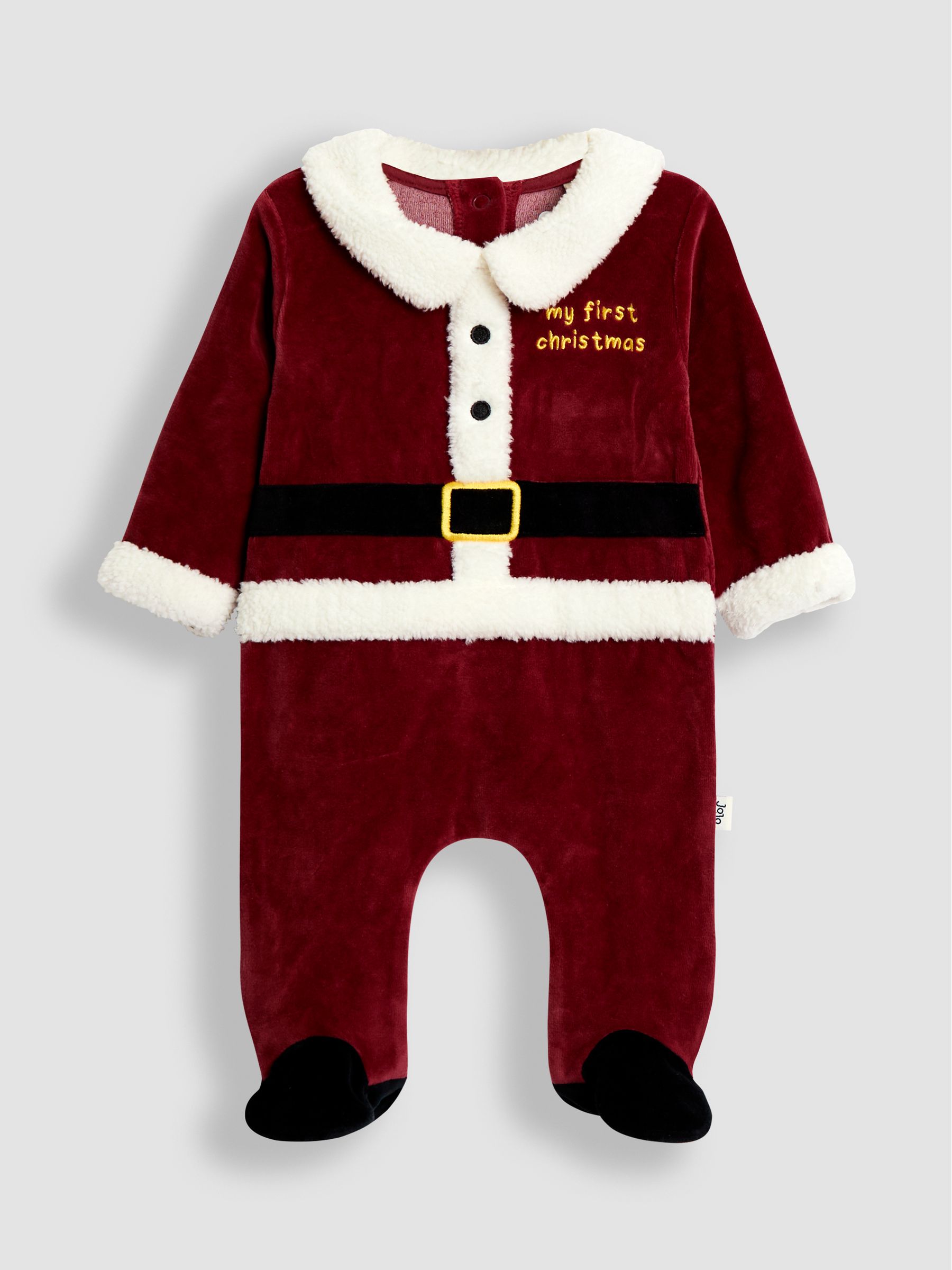 Red Santa My First Christmas Velour All-In-One & Hat Set - Image 2 of 6