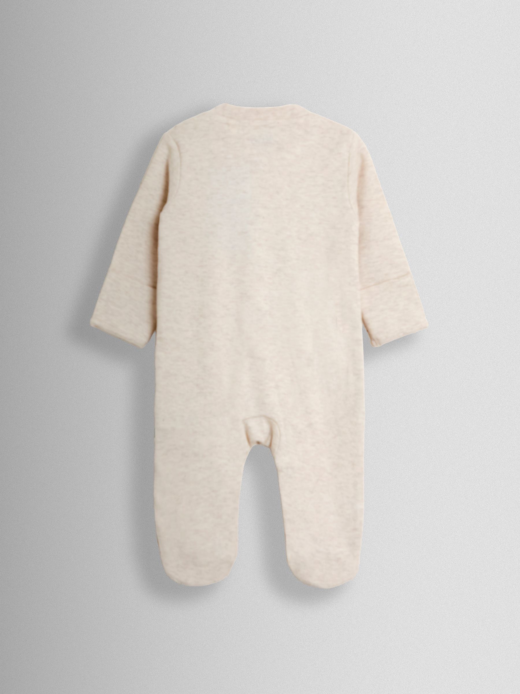 Natural Safari 100% Cotton Footed Appliqué Sleepsuit - Image 2 of 3