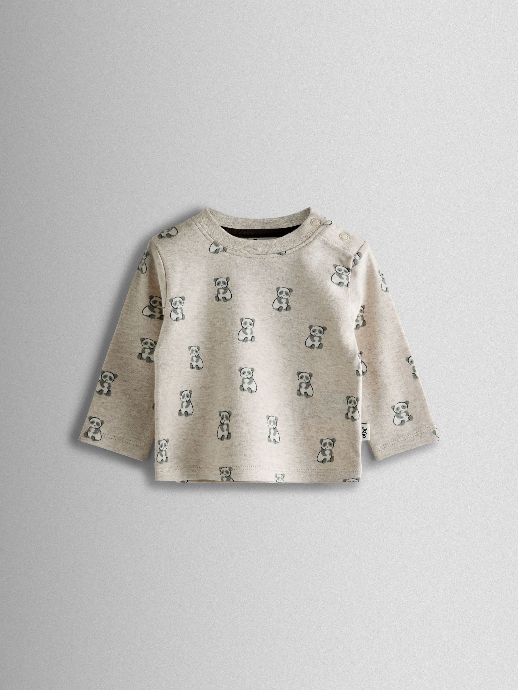 Charcoal Grey Panda 2-Piece Quilted Dungarees & Top Set - Image 2 of 6