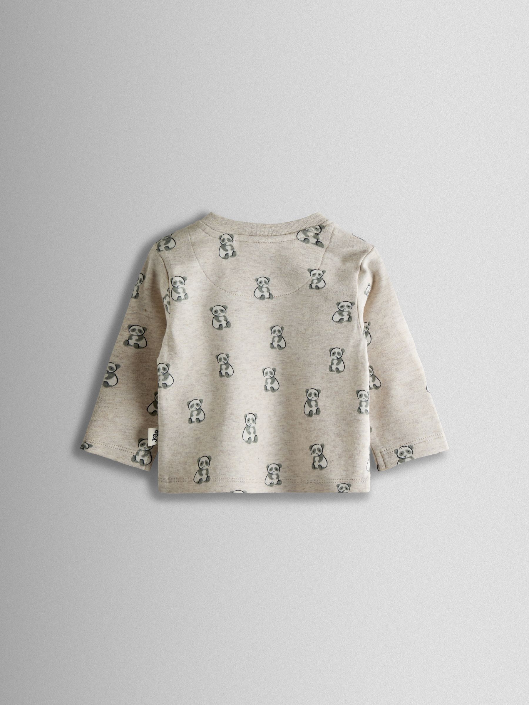 Charcoal Grey Panda 2-Piece Quilted Dungarees & Top Set - Image 3 of 6