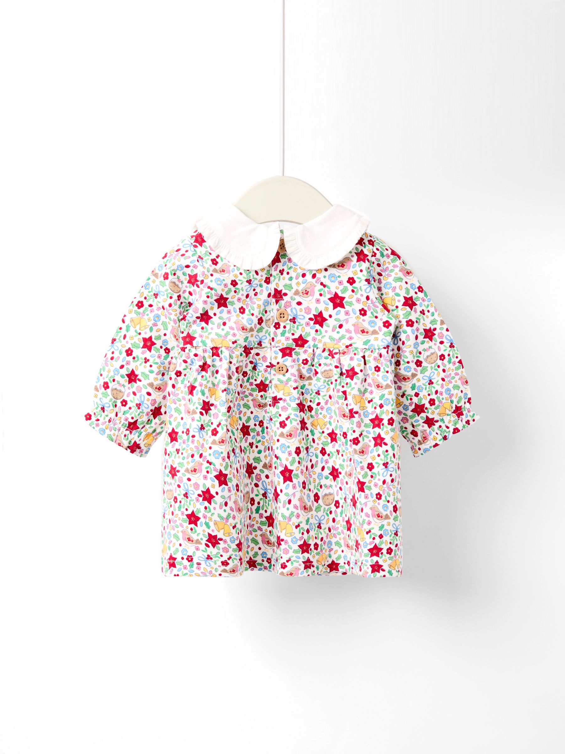 Plum Smocked Collared Christmas Dress - Image 2 of 4