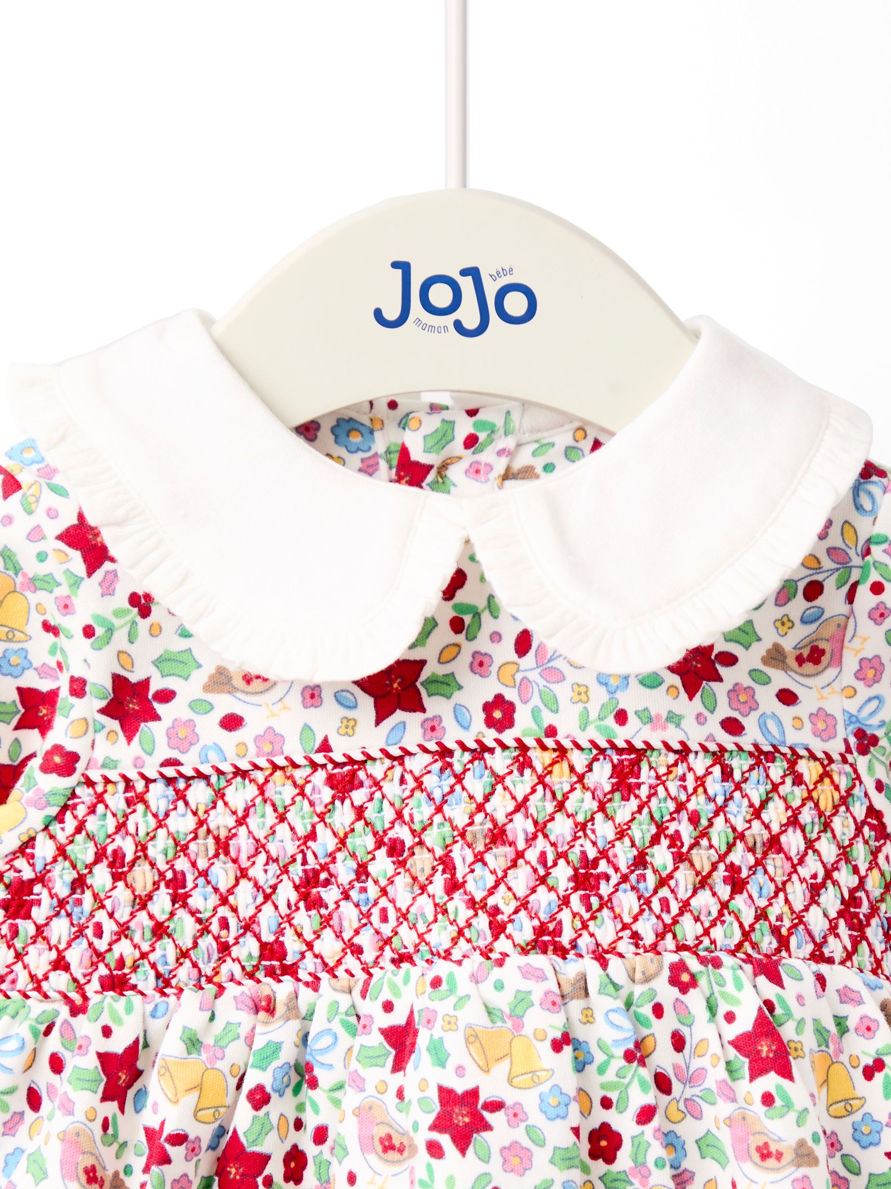 Plum Smocked Collared Christmas Dress - Image 3 of 4
