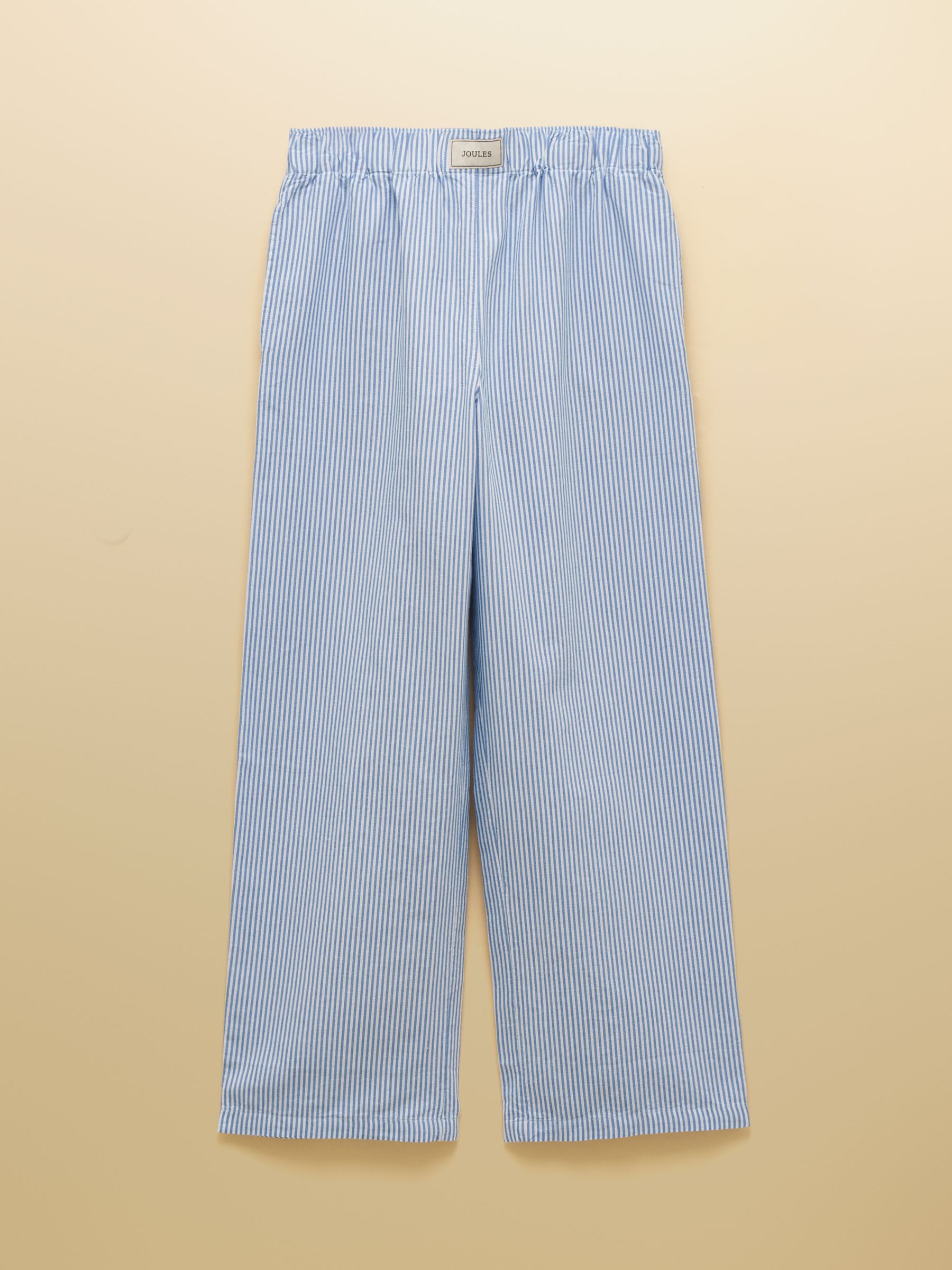 Hallie Blue Stripe Relaxed Wide Fit Cotton Trousers - Image 7 of 7