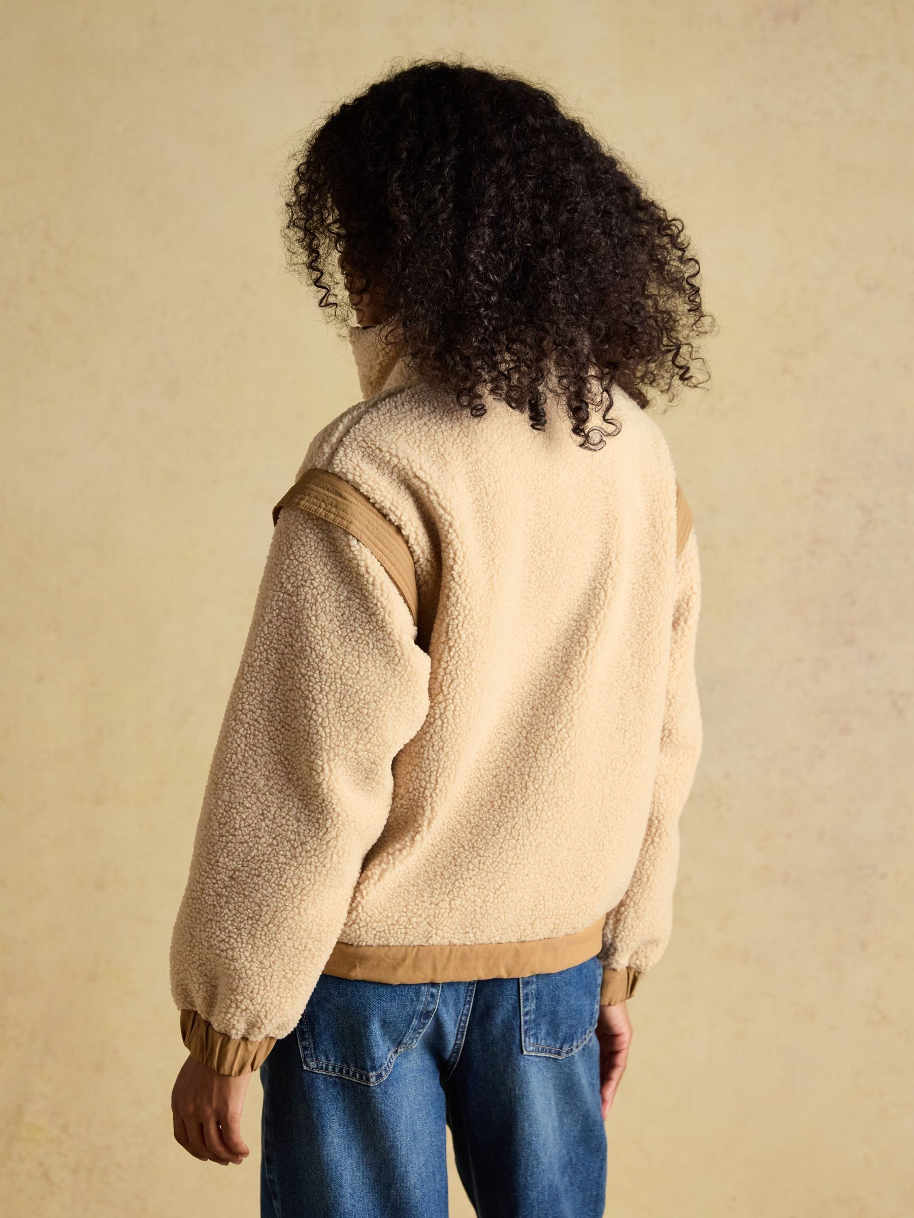 Cream 2 in 1 Borg Full Zip Fleece - Image 2 of 12