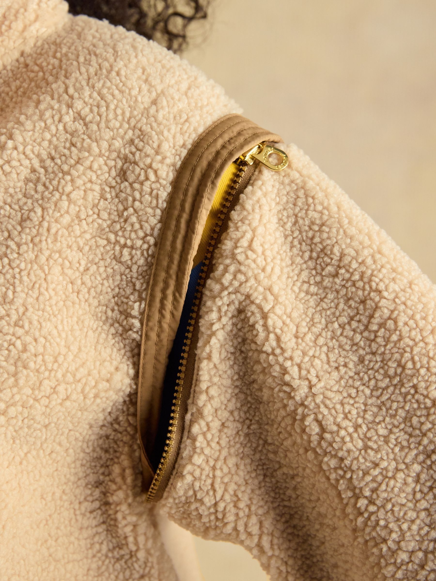 Cream 2 in 1 Borg Full Zip Fleece - Image 8 of 12