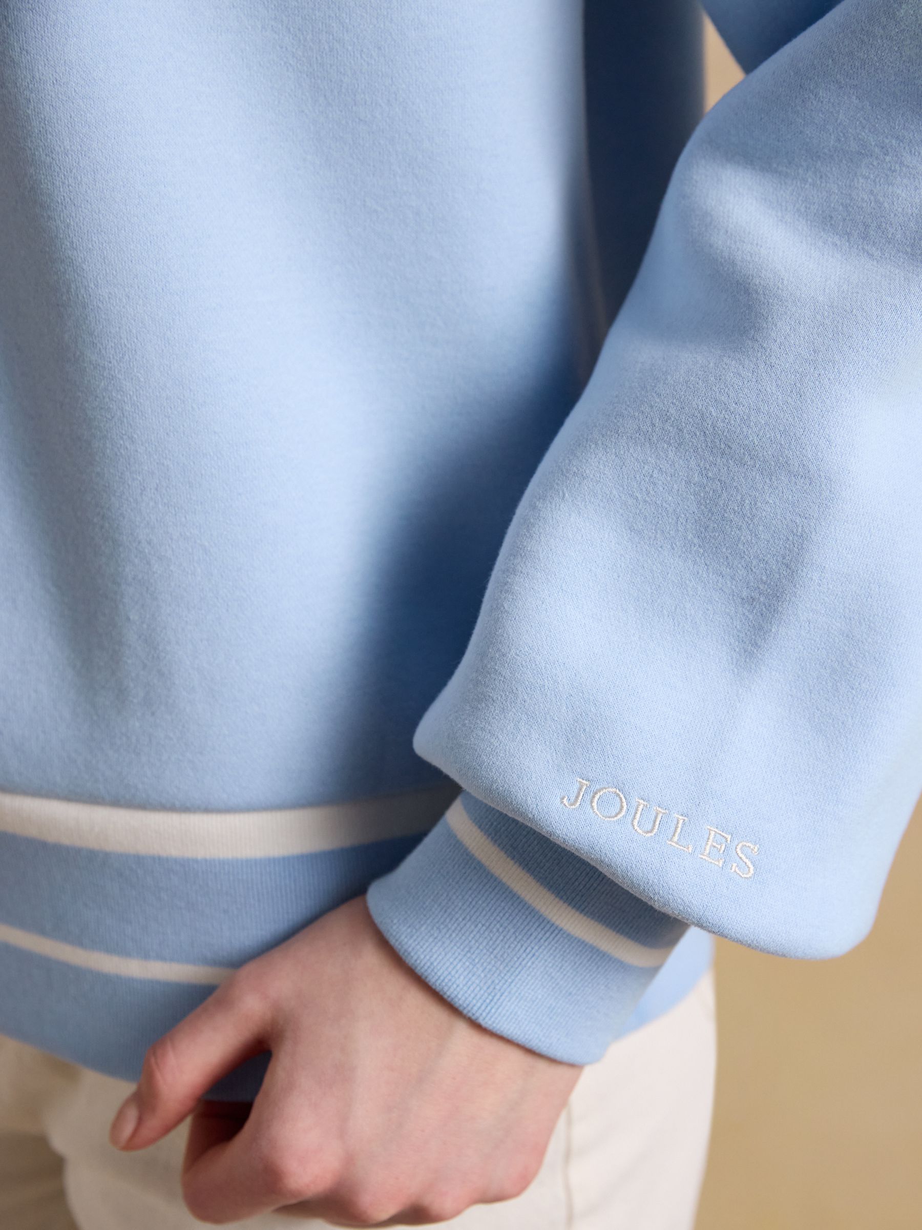 Blue Cotton Rich Embroidered Varsity Sweatshirt - Image 6 of 7