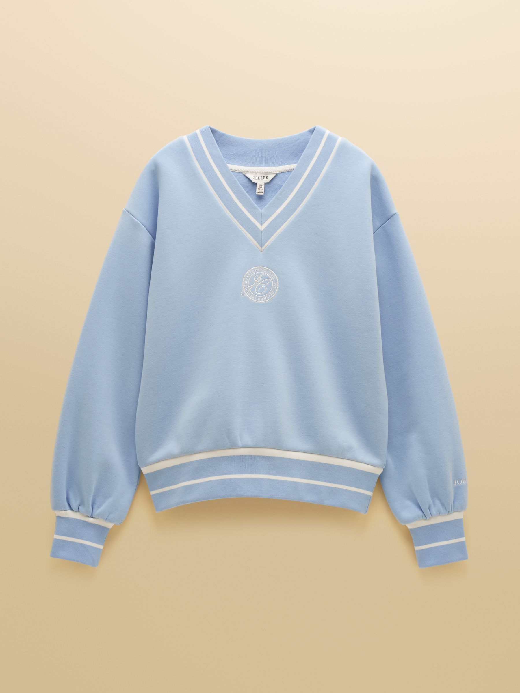 Blue Cotton Rich Embroidered Varsity Sweatshirt - Image 7 of 7