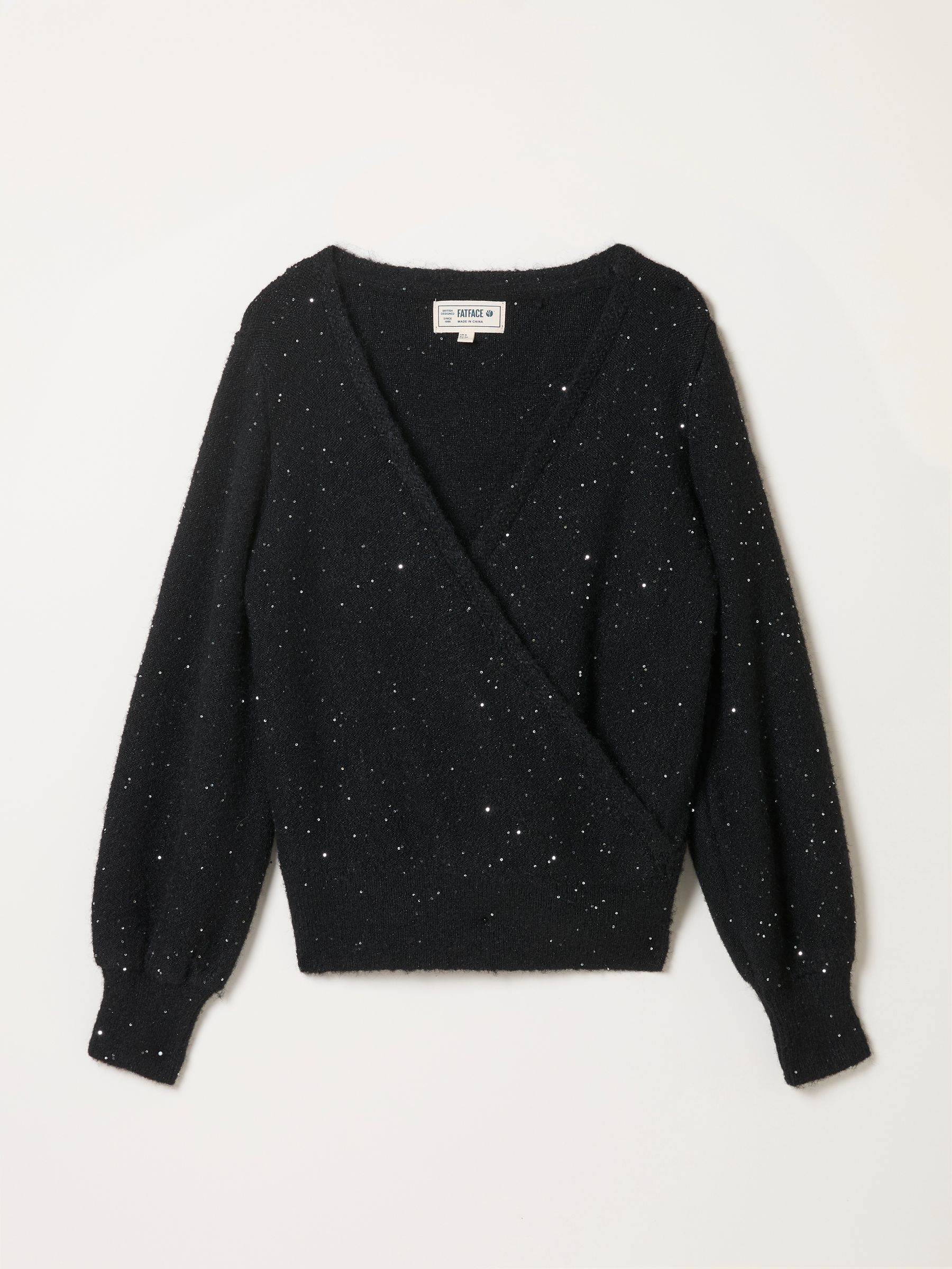 Bonnie Black Sparkle Wrap Cardigan - Image 5 of 5