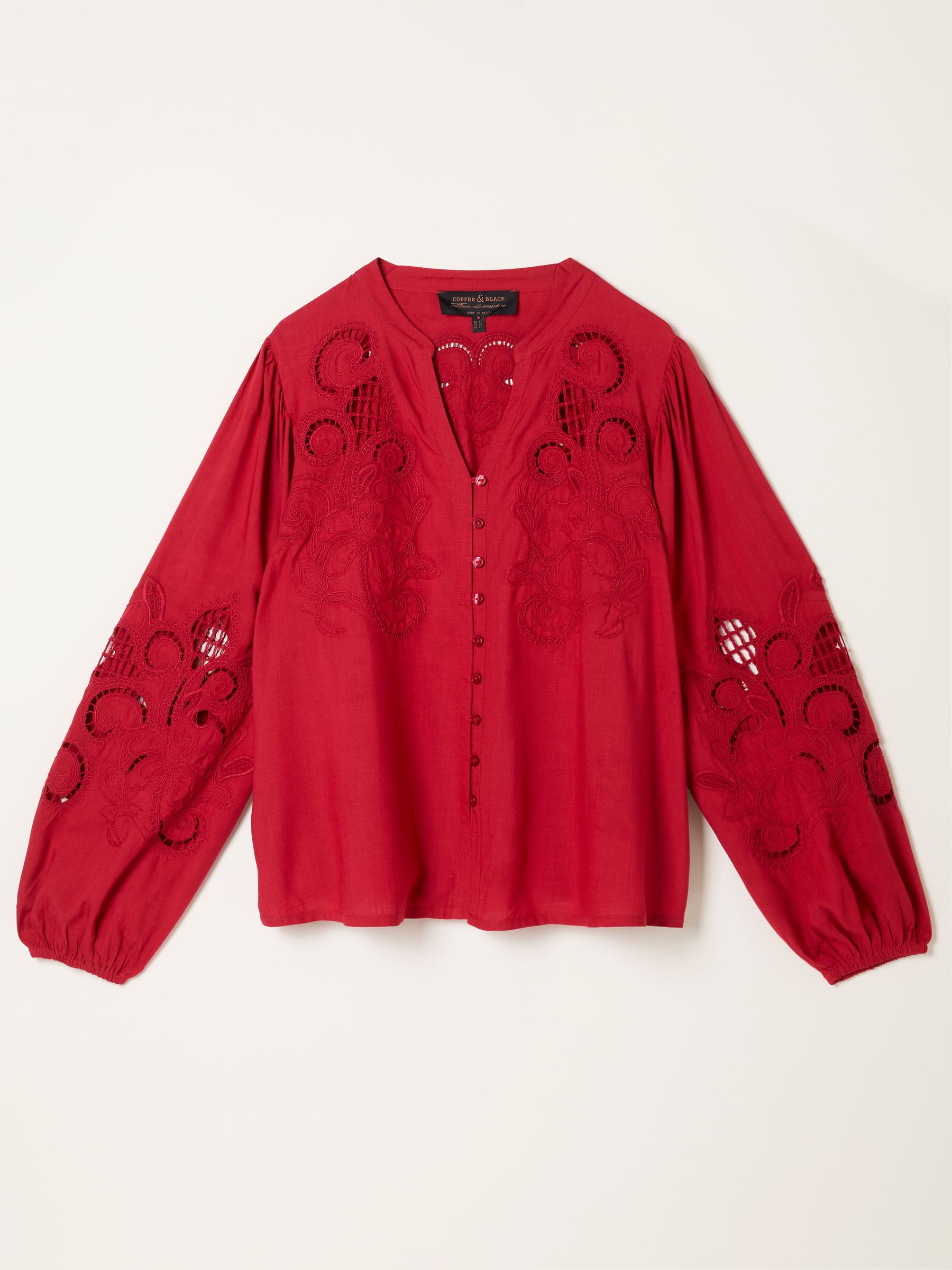 Eliza Red Embroidered Blouse - Image 1 of 1