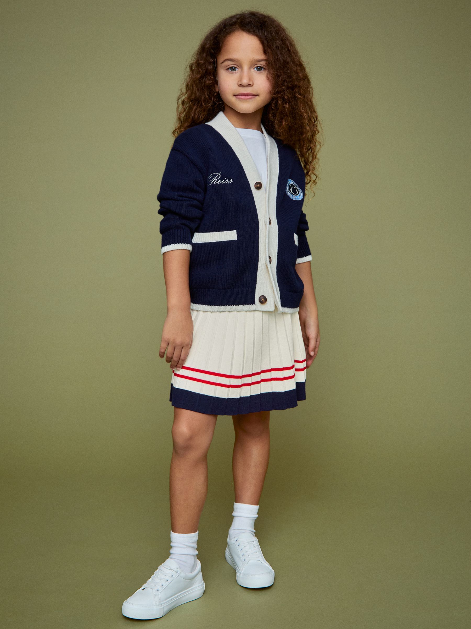 13-14 yrs SmileyWorld | Reiss Tennis Skirt in Off White - Image 3 of 5
