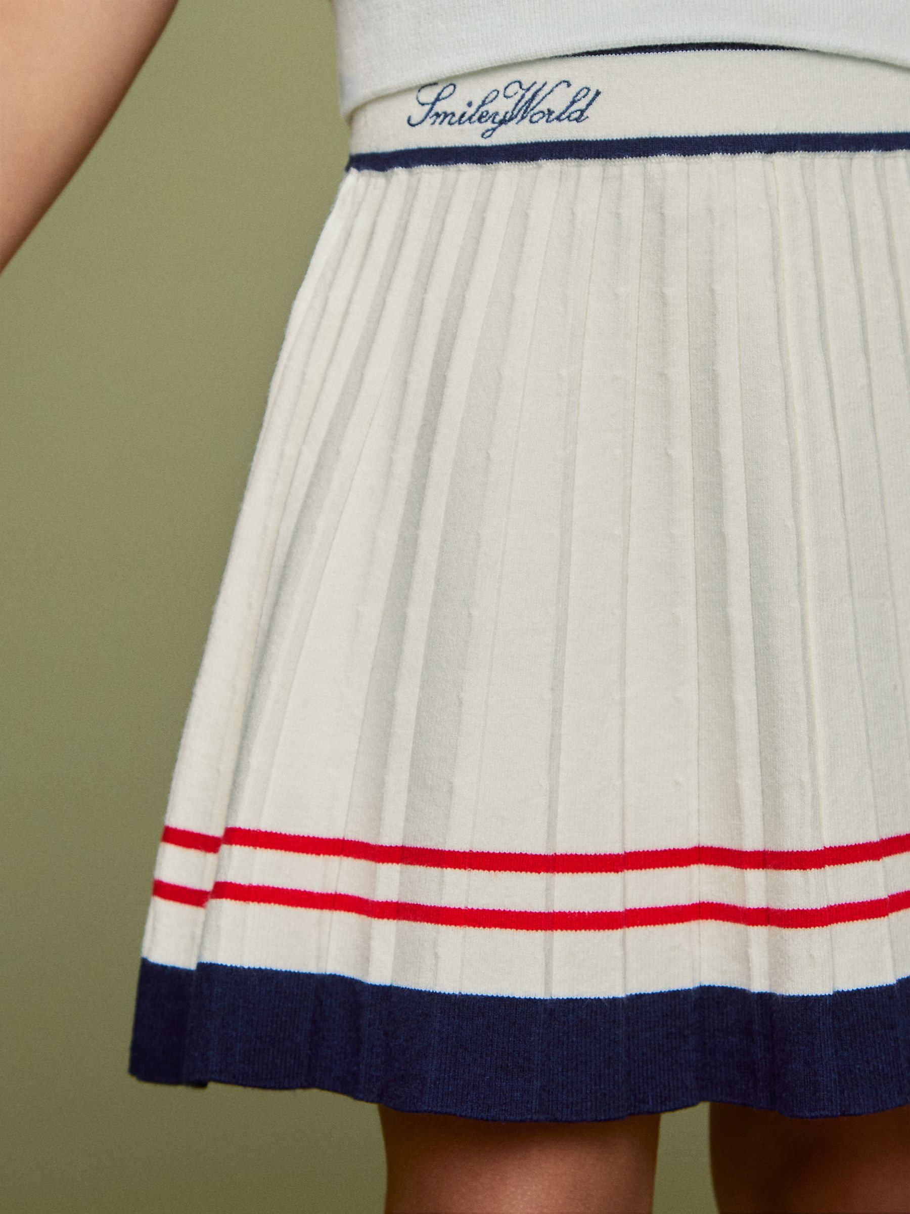 13-14 yrs SmileyWorld | Reiss Tennis Skirt in Off White - Image 4 of 5