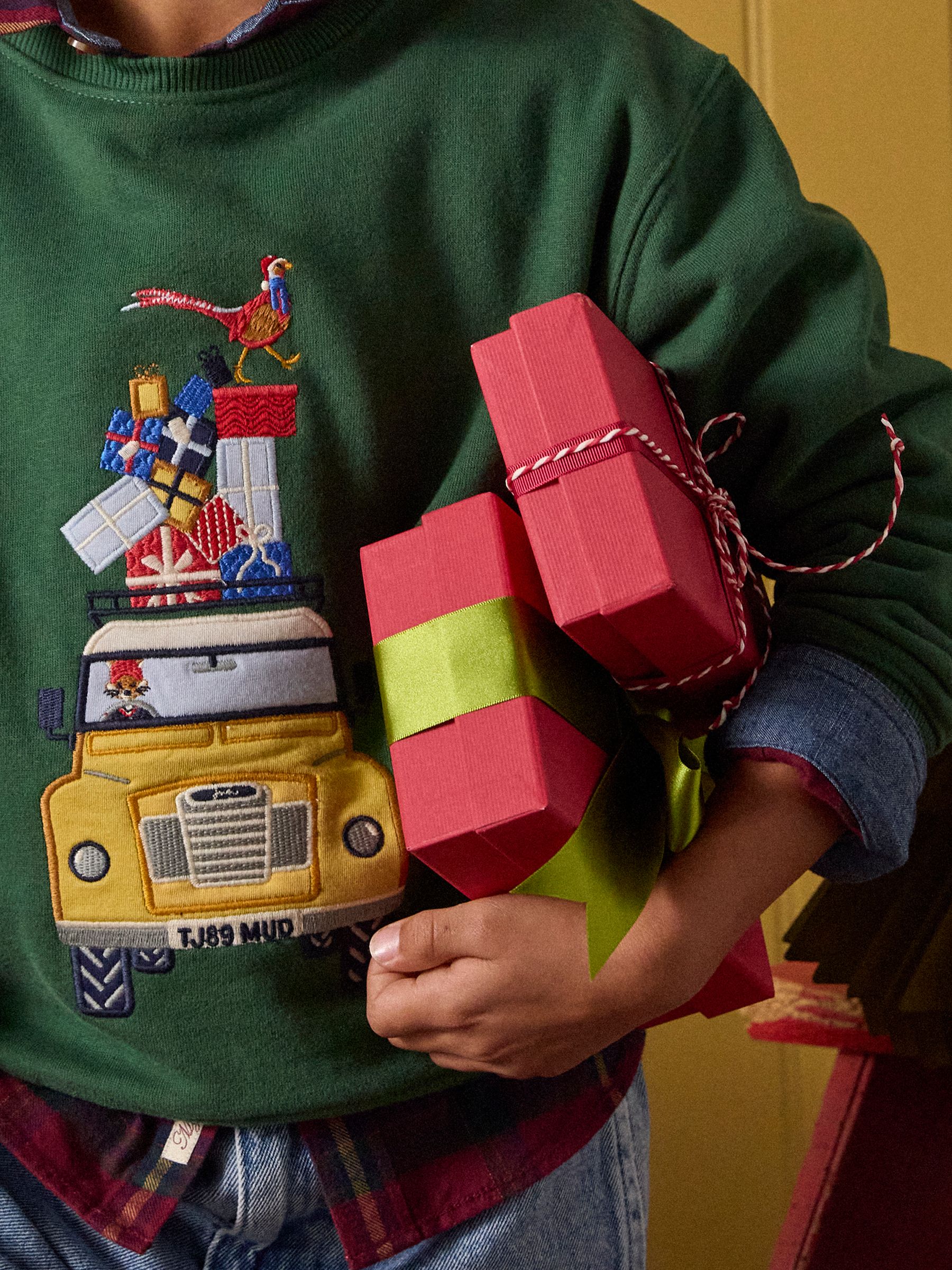 Boys' Dark Green Applique Sweatshirt - Image 2 of 7 Boys' Dark Green Applique Sweatshirt - Image 2 of 7