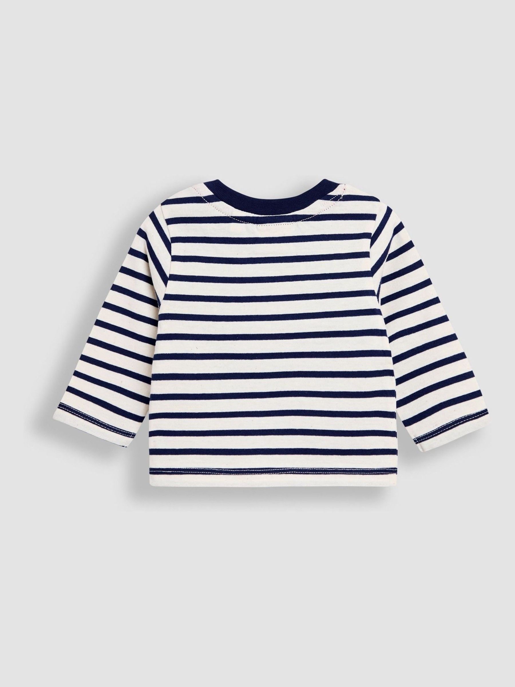 Navy Blue 2-Piece Classic Cord Dungarees & Stripe Top Set - Image 5 of 6