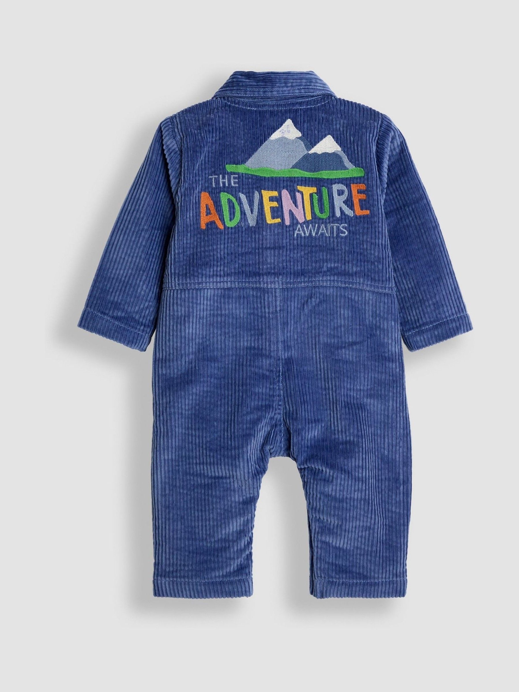 Indigo Blue Adventure Awaits Cord Romper - Image 2 of 4