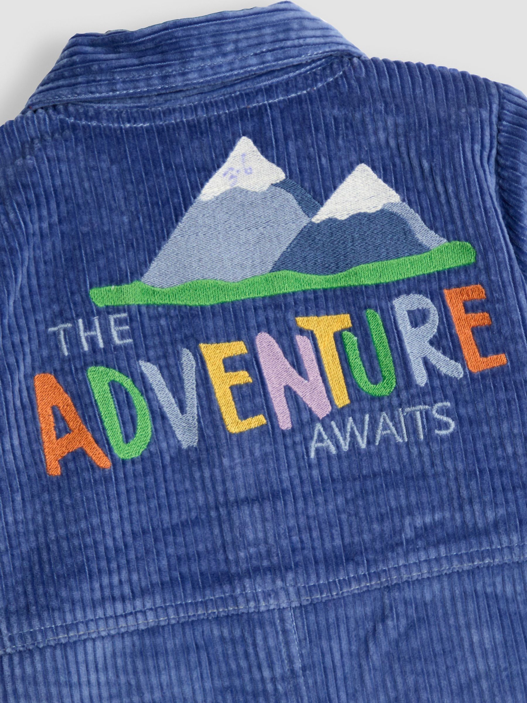 Indigo Blue Adventure Awaits Cord Romper - Image 4 of 4