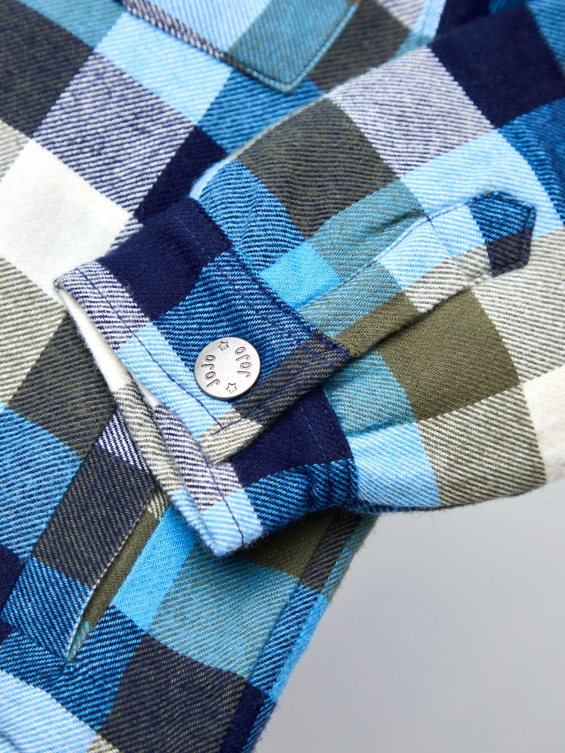 Green Check Borg Hooded Shacket - Image 5 of 5