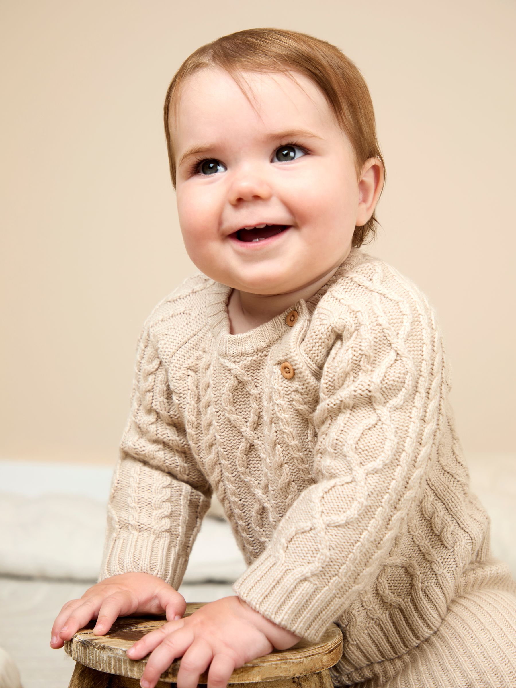 Natural 2-Piece Cable Knit Set - Image 3 of 3