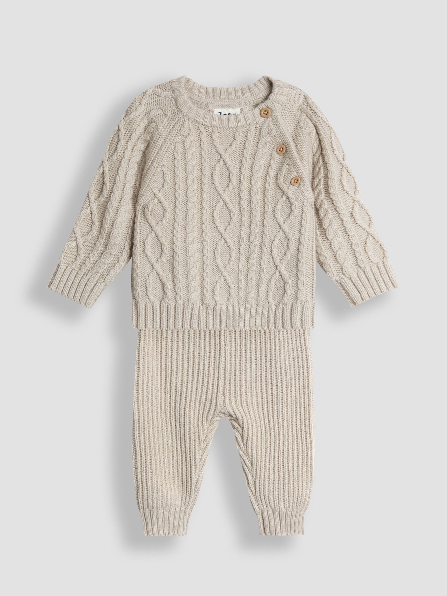 Natural 2-Piece Cable Knit Set - Image 4 of 9